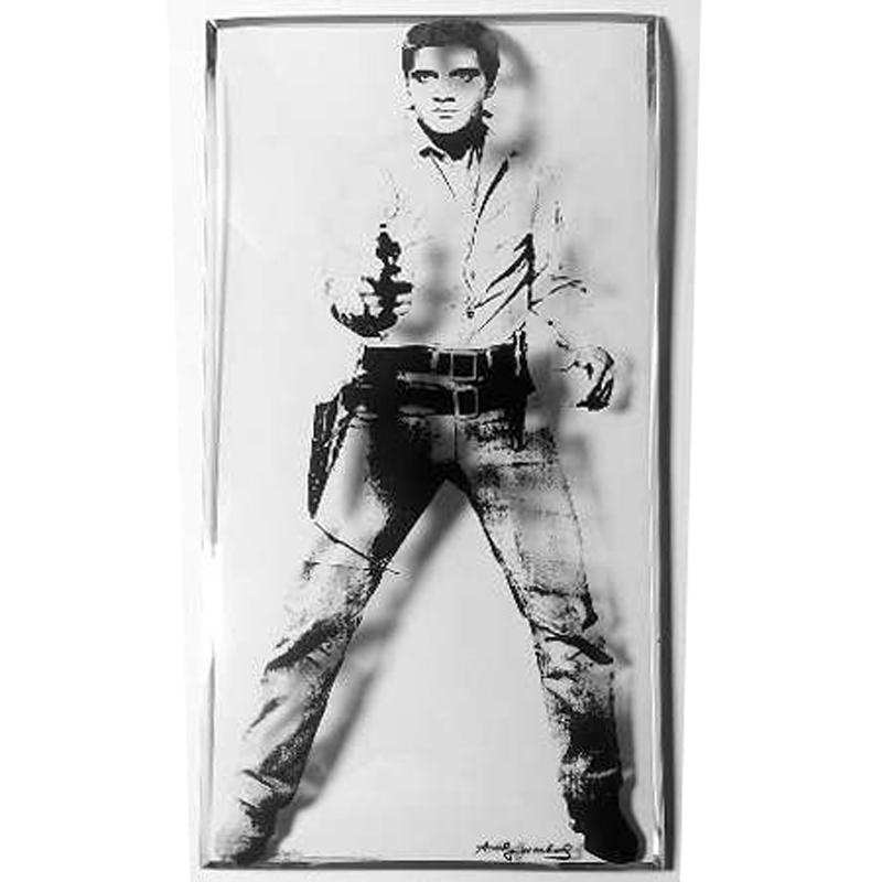 (after) Andy Warhol Portrait Print - Elvis (Rectangular tray)