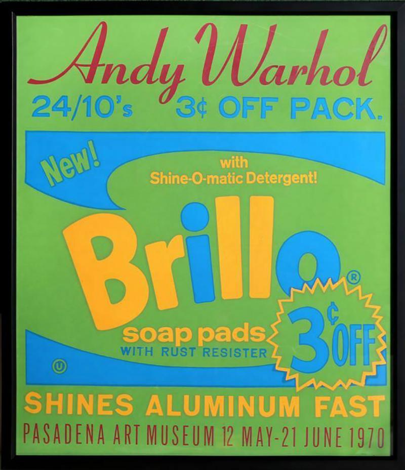 Exhibition Poster Brillo Soap Pads - Pasadena Art Museum, 1970 Screenprint - Print by (after) Andy Warhol