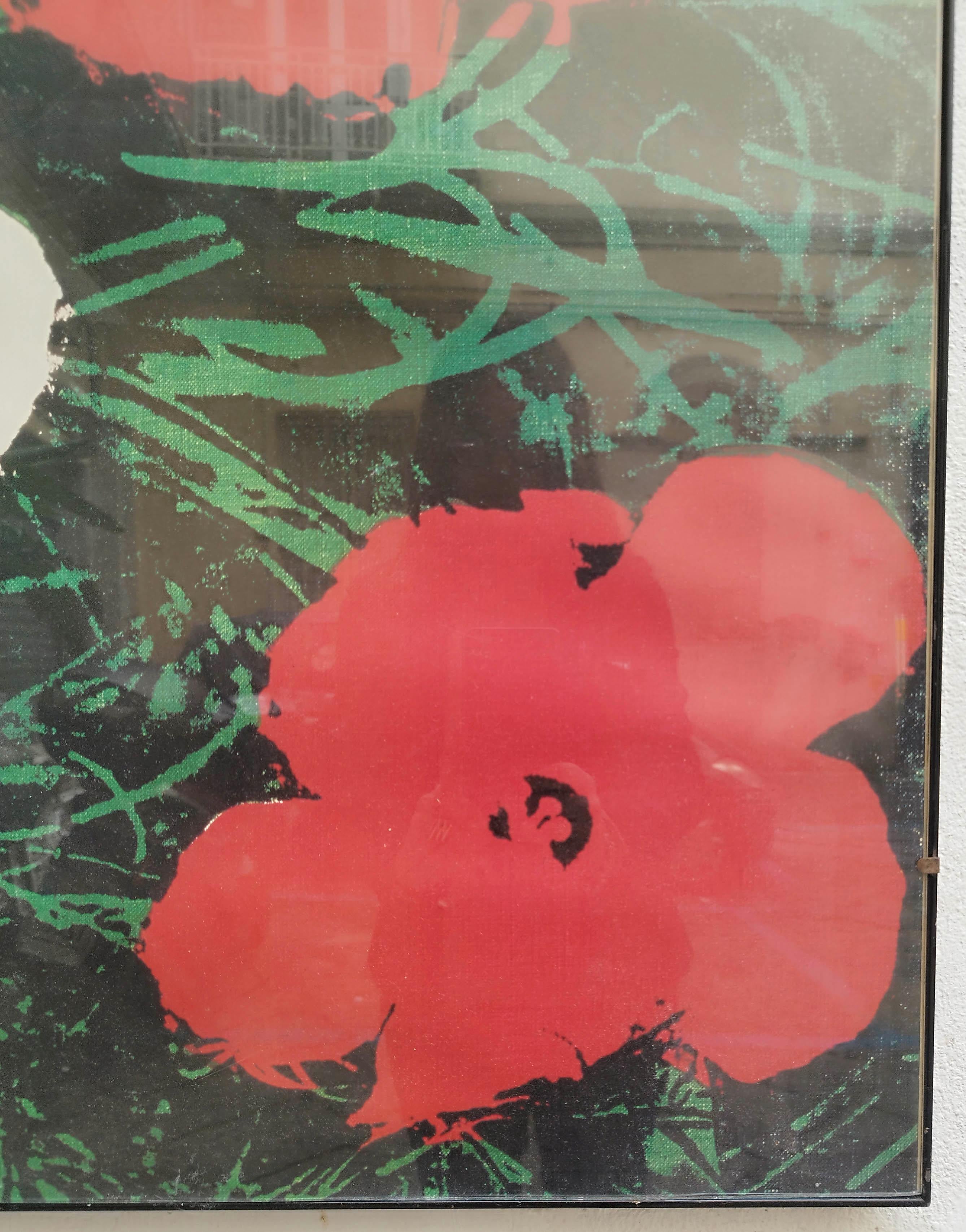 Fleurs - Gravure moderne d'Andy Warhol , Italie 1970 en vente 2