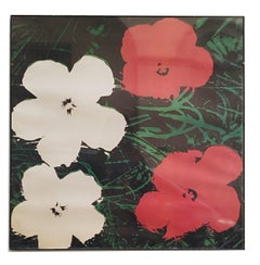 Flores - Grabado moderno de Andy Warhol , Italia 1970