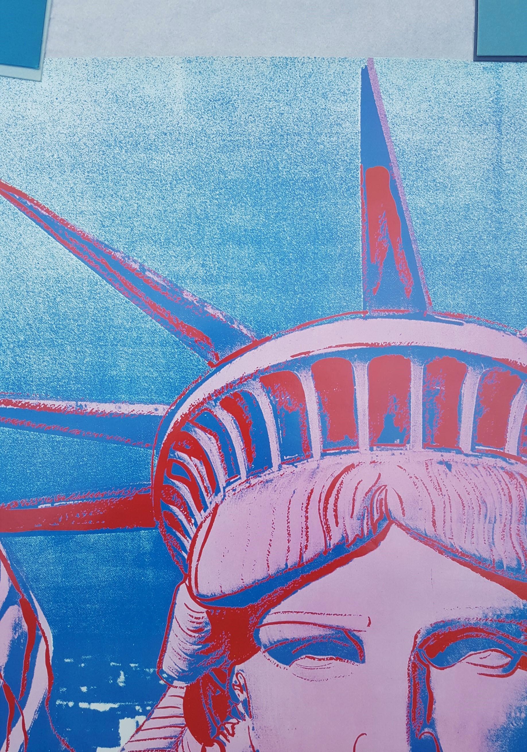 Galerie Lavignes Bastille (10 Statues of Liberty) - Gray Figurative Print by (after) Andy Warhol