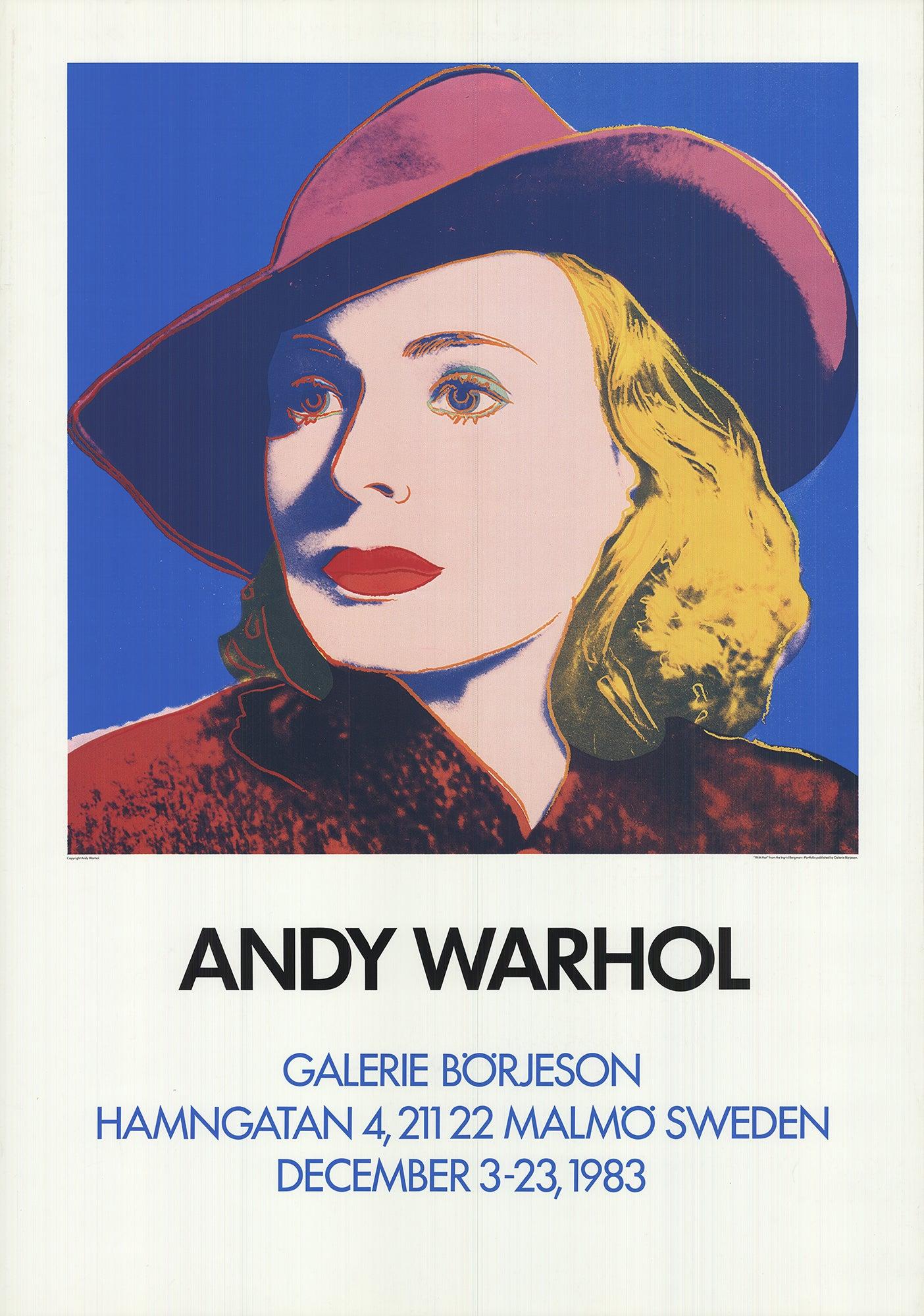 (after) Andy Warhol Portrait Print - Ingrid with Hat