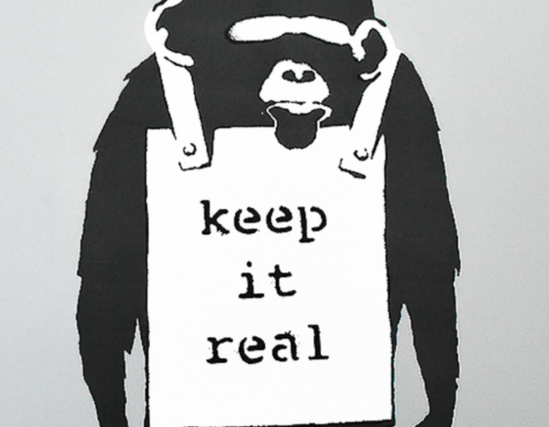 Keep It Real, Laugh Now LP (Silver) by Banksy - Print by (after) Andy Warhol