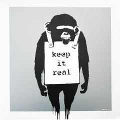 Keep It Real, Laugh Now LP (Silber) von Banksy