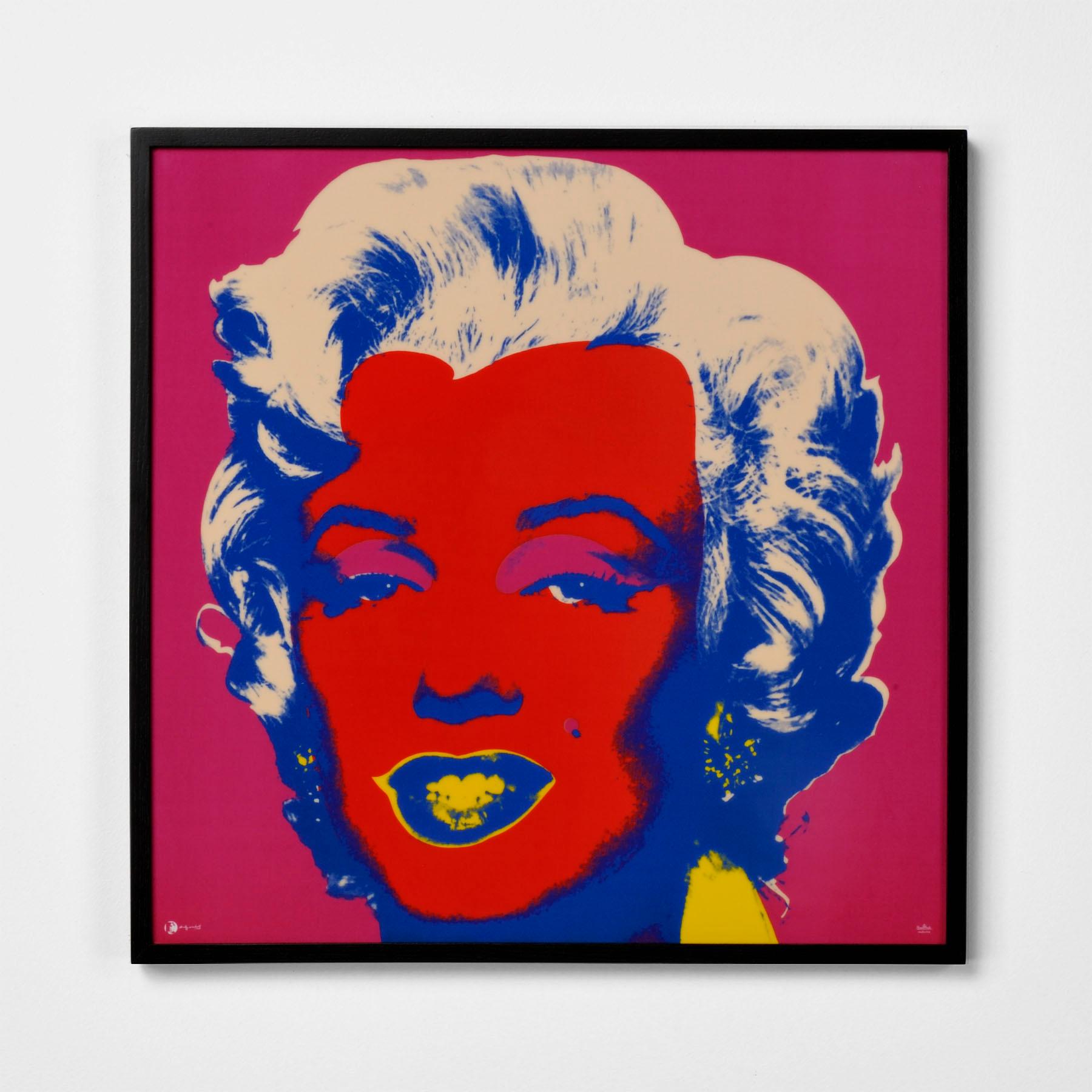 Marilyn (Purple-Red)-Contemporary Editions, Andy Warhol, Framed, Enamel, Pop Art For Sale 5