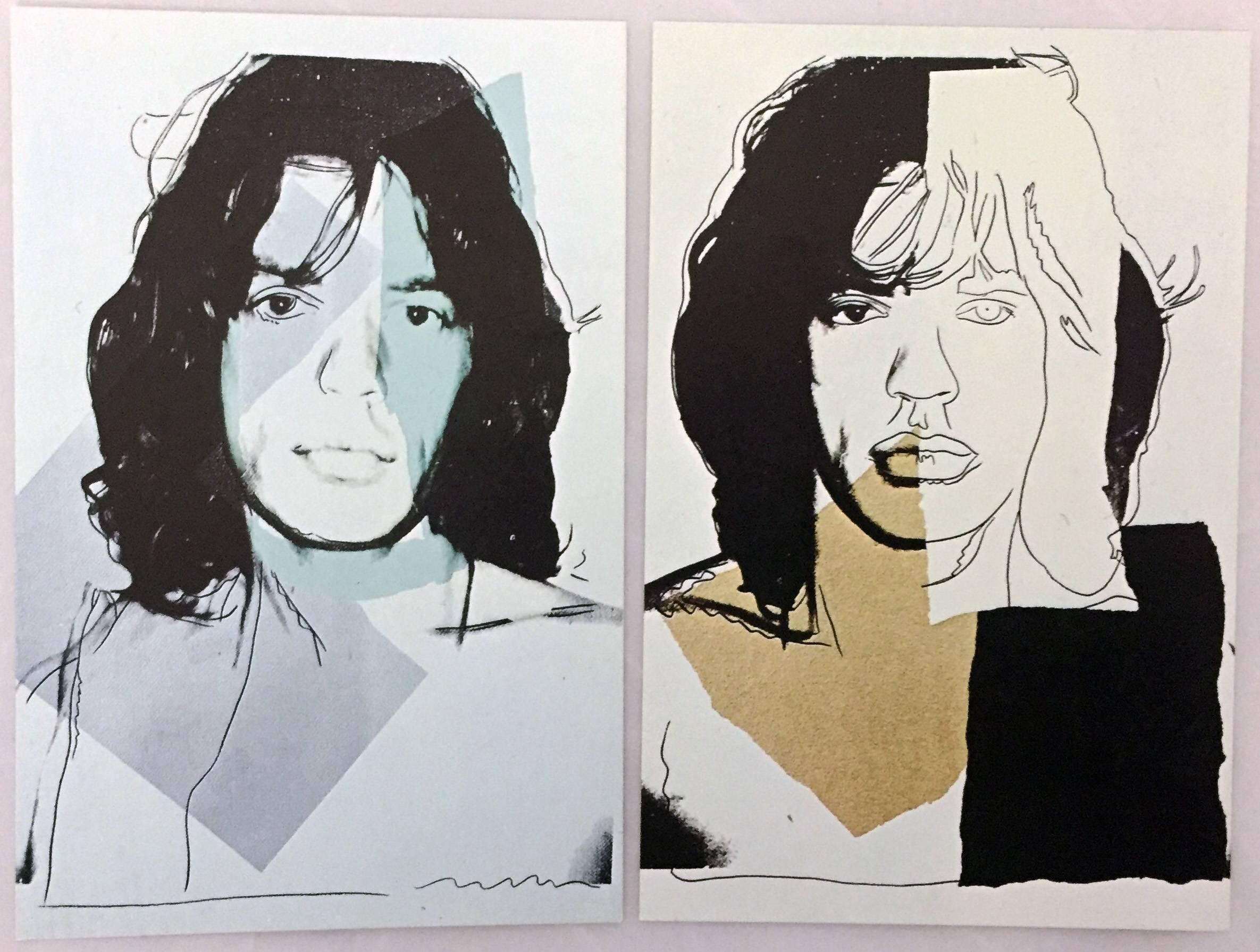 Mick Jagger, Andy Warhol, portfolio of 10 Leo Castelli announcements 2