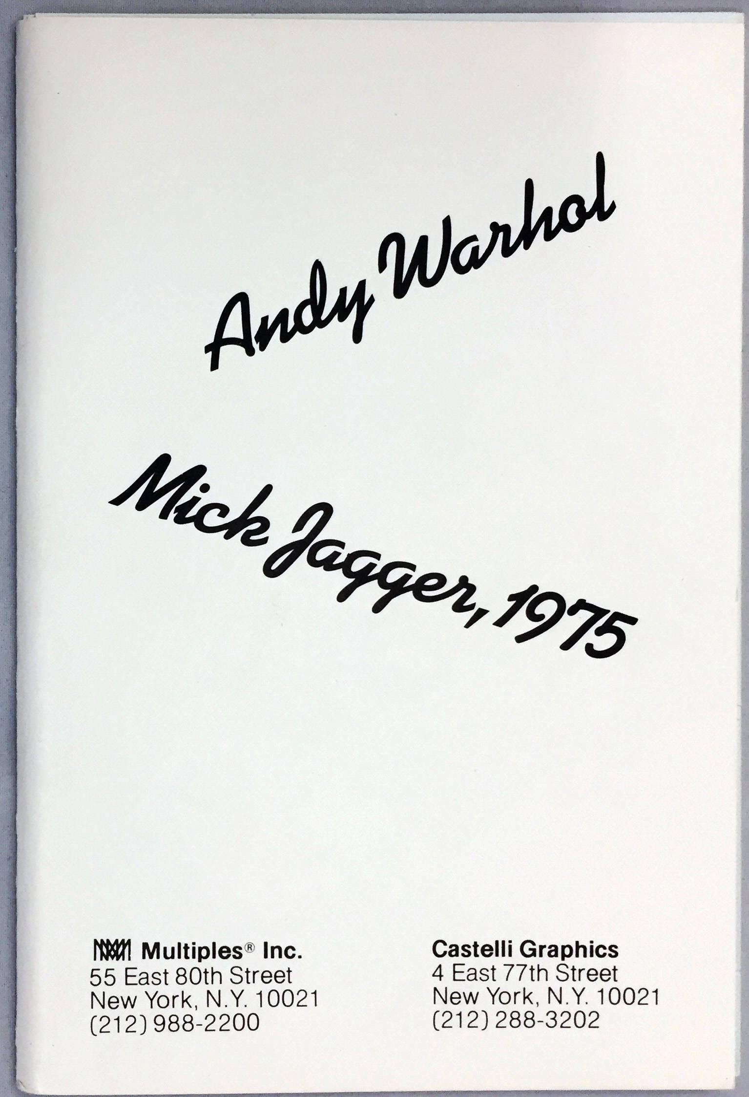 Mick Jagger, Andy Warhol, portfolio of 10 Leo Castelli announcements  5
