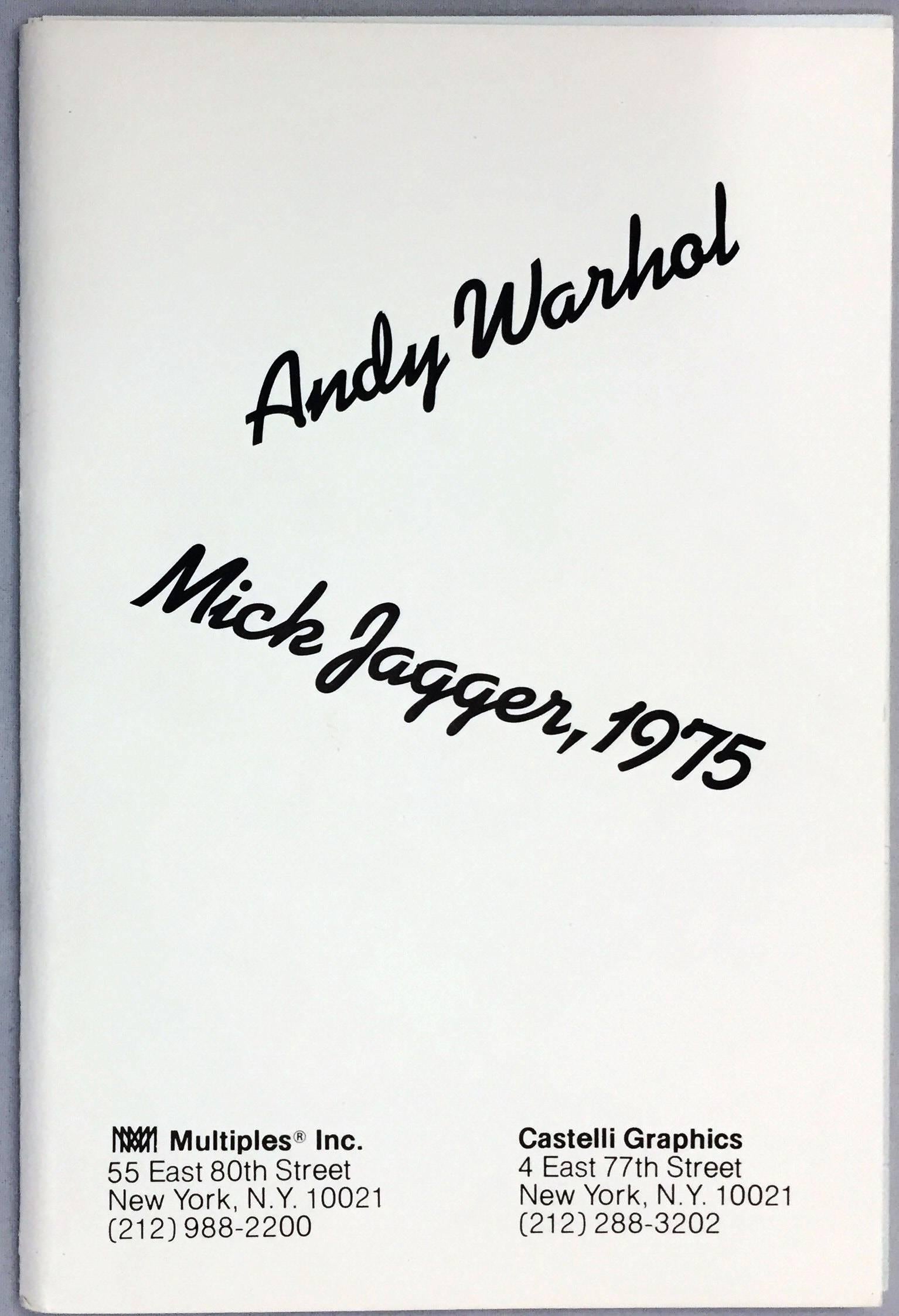 Mick Jagger, Andy Warhol, portfolio of 10 Leo Castelli announcements 5