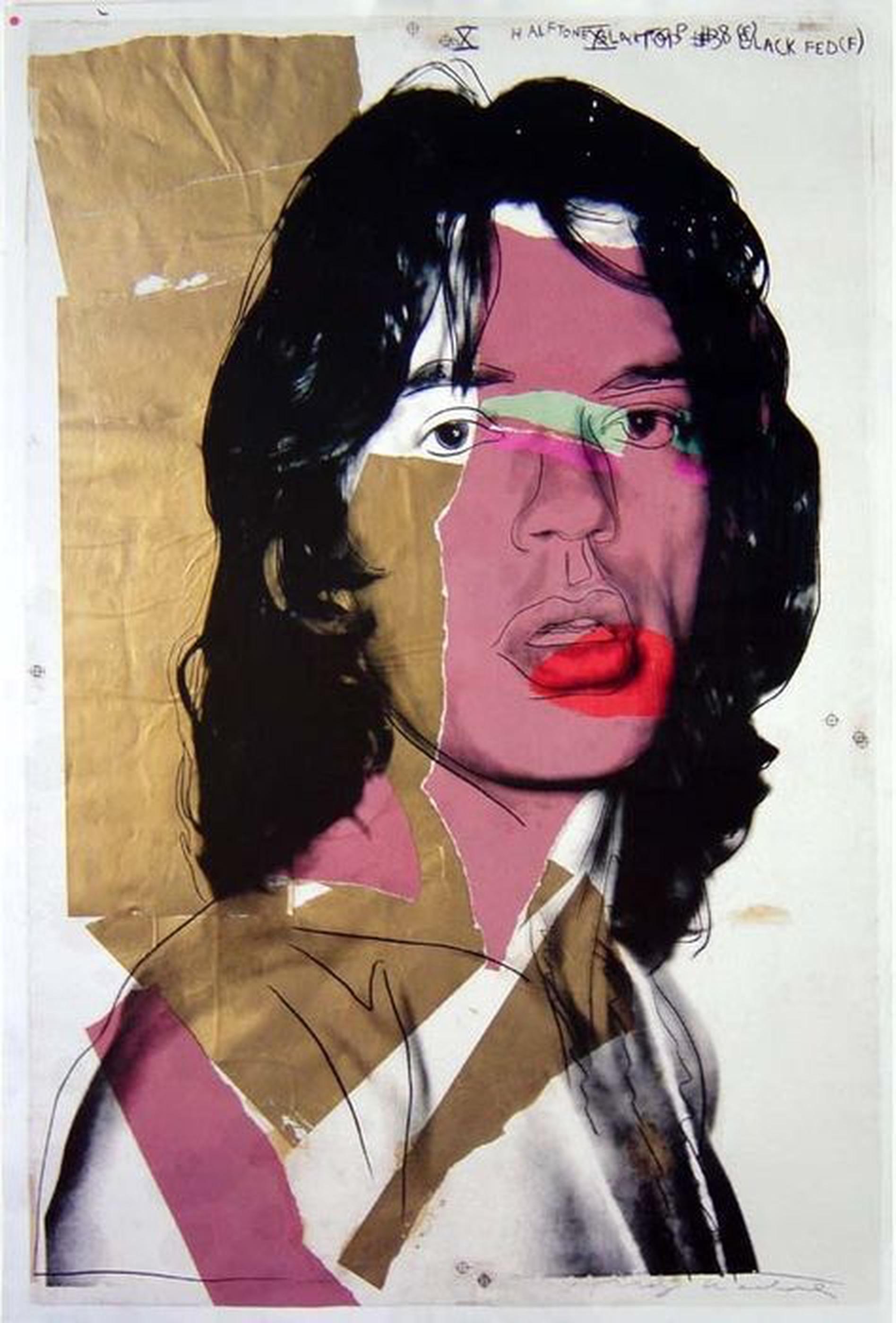 (after) Andy Warhol Portrait Print - Mick Jagger