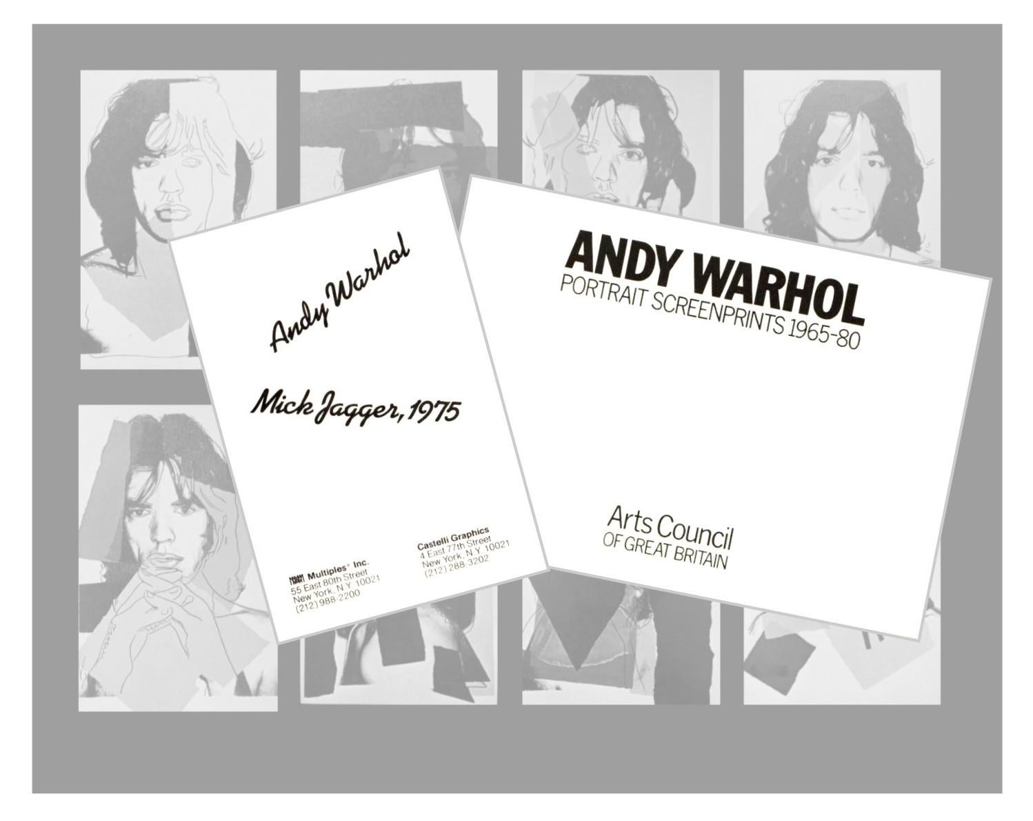 Mick Jagger IV - Andy Warhol, Ankündigungskarte, Rolling Stones, Musiker, Pop (Pop-Art), Print, von (after) Andy Warhol