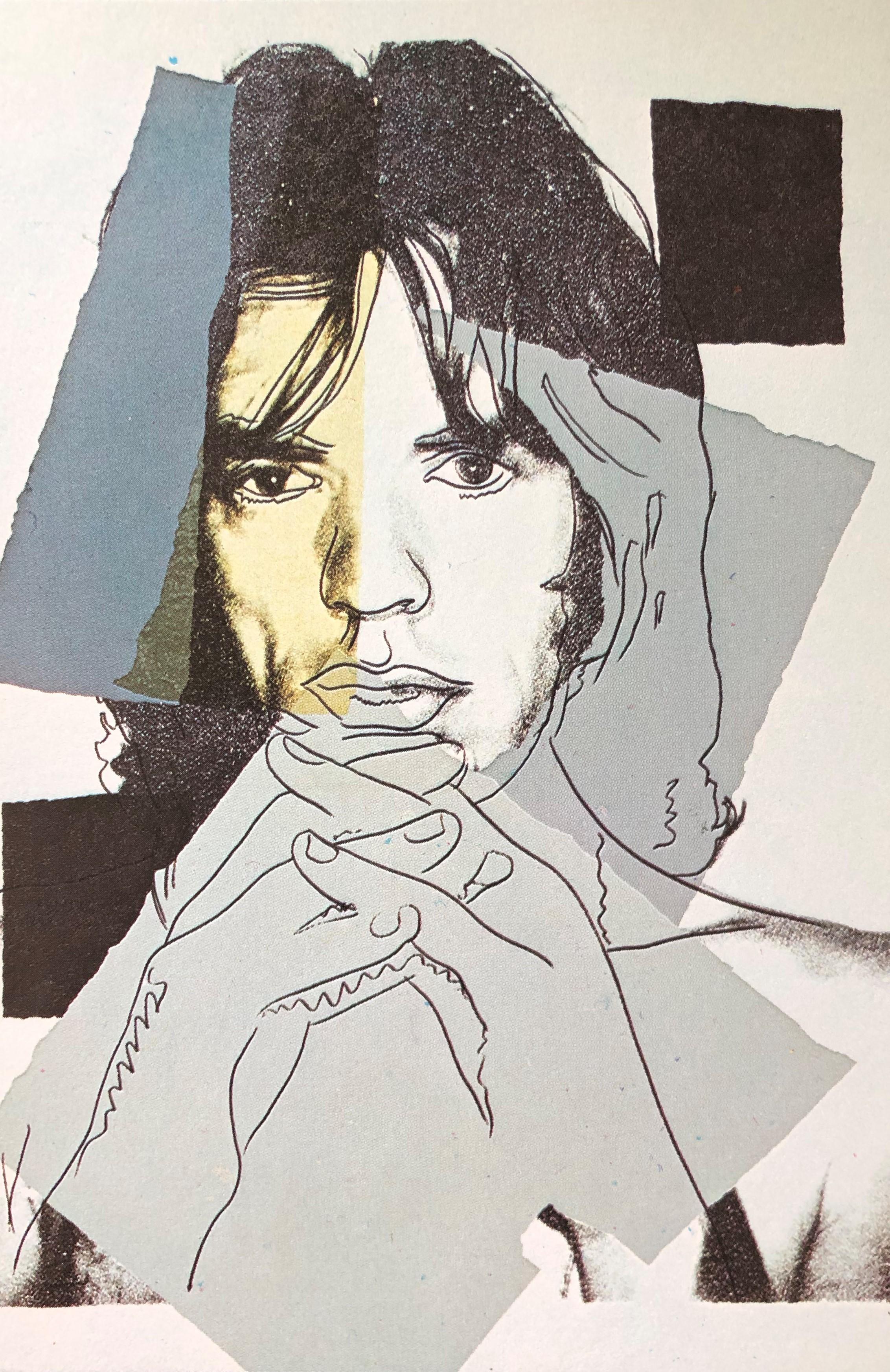 Mick Jagger IV - Andy Warhol, Announcement card, Rolling Stones, Musician, Pop