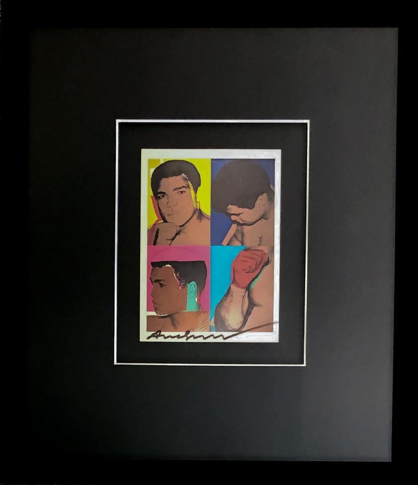 (after) Andy Warhol Portrait Painting - 'Muhammad Ali' - Exhibition Card
