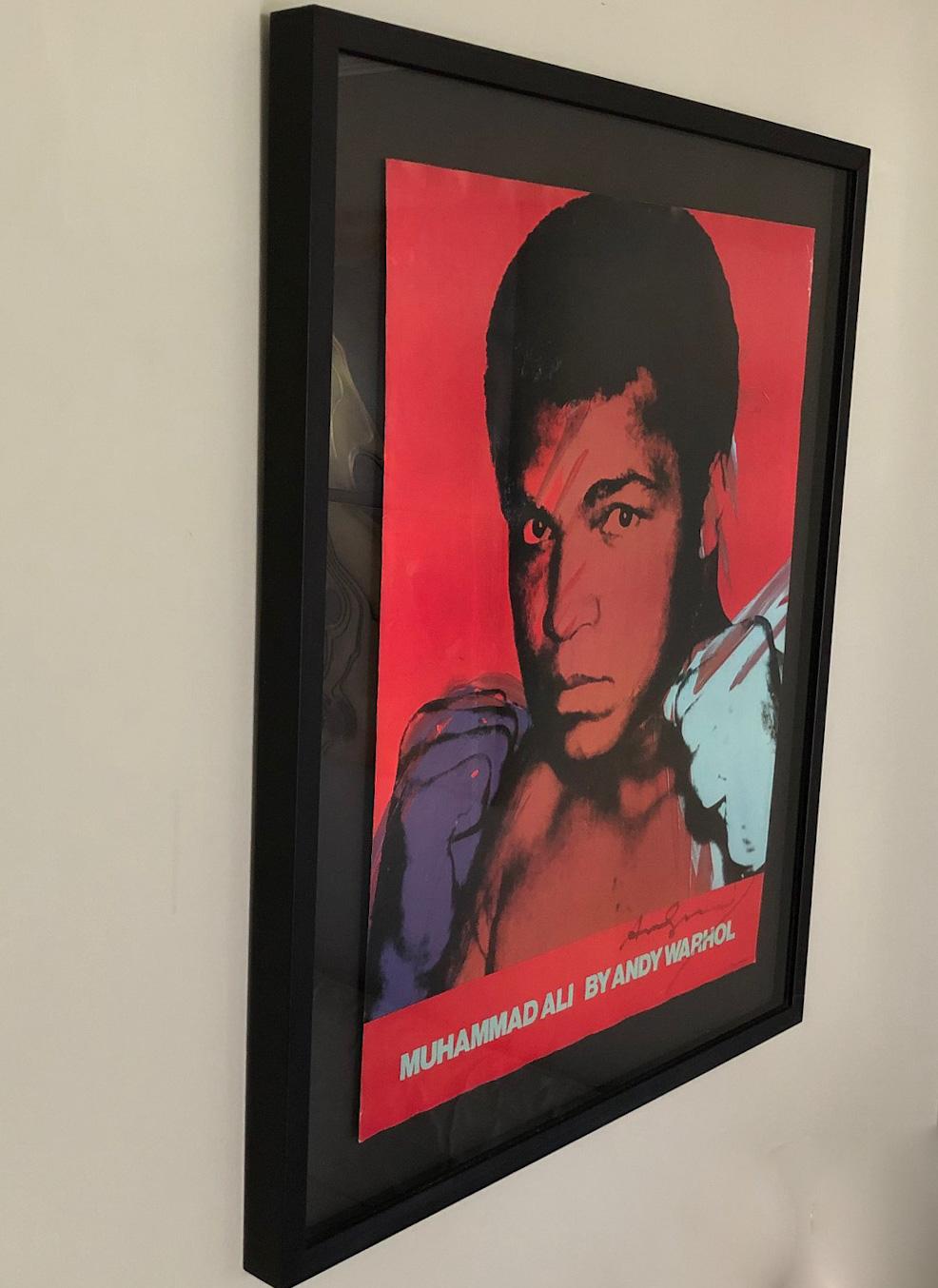 „Muhammad Ali“ – Ausstellungsplakat – Print von (after) Andy Warhol