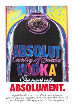 Cartel original Absolut Vodka Absolument Galerie Lavignes, París