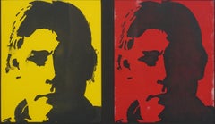 Pop Art Male Diptych Silkscreen Portrait