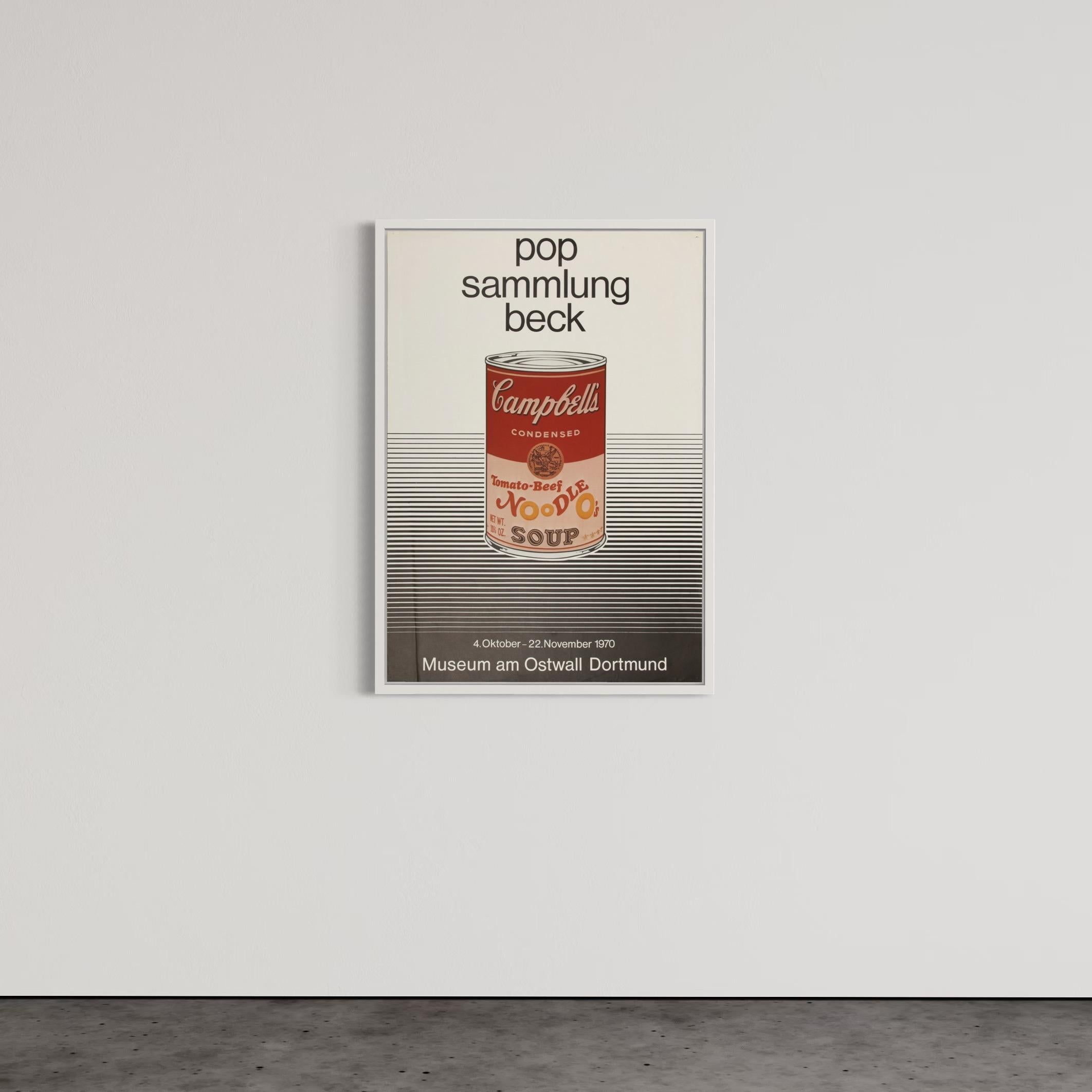 Impresión de arte pop, cartel original de exposición, 1970, Pop Sammlung Beck - Print Arte pop de (after) Andy Warhol