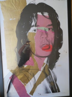 Andy Warhol Mick Jagger Rare  Screen Print