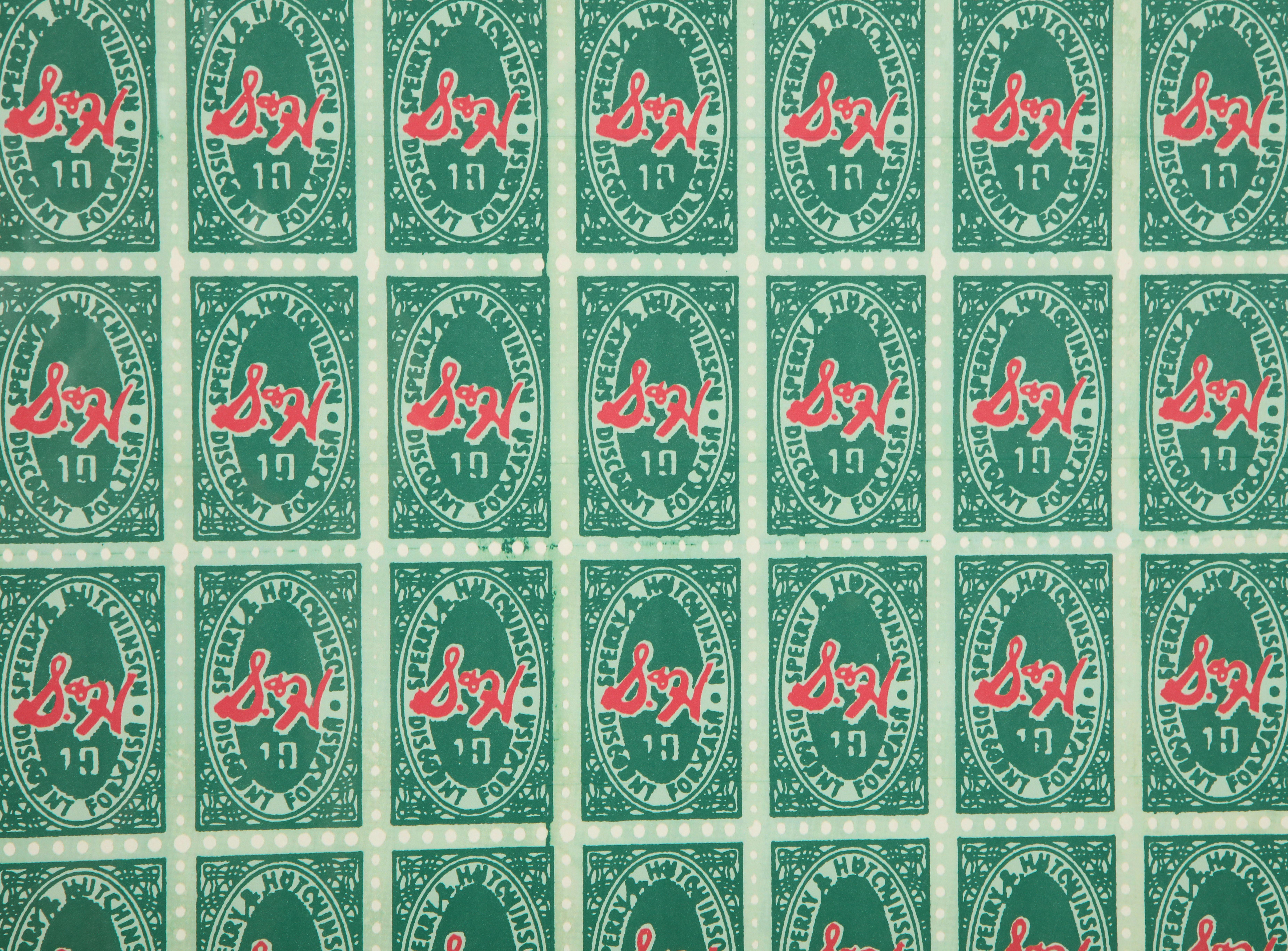 S & H Green Stamps After Andy Warhol Mailer Invitation  - Gray Print by (after) Andy Warhol