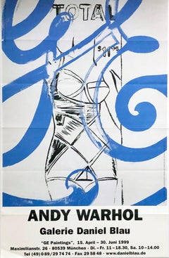 Affiche d'exposition vintage Andy Warhol (peintures de Warhol GE) 