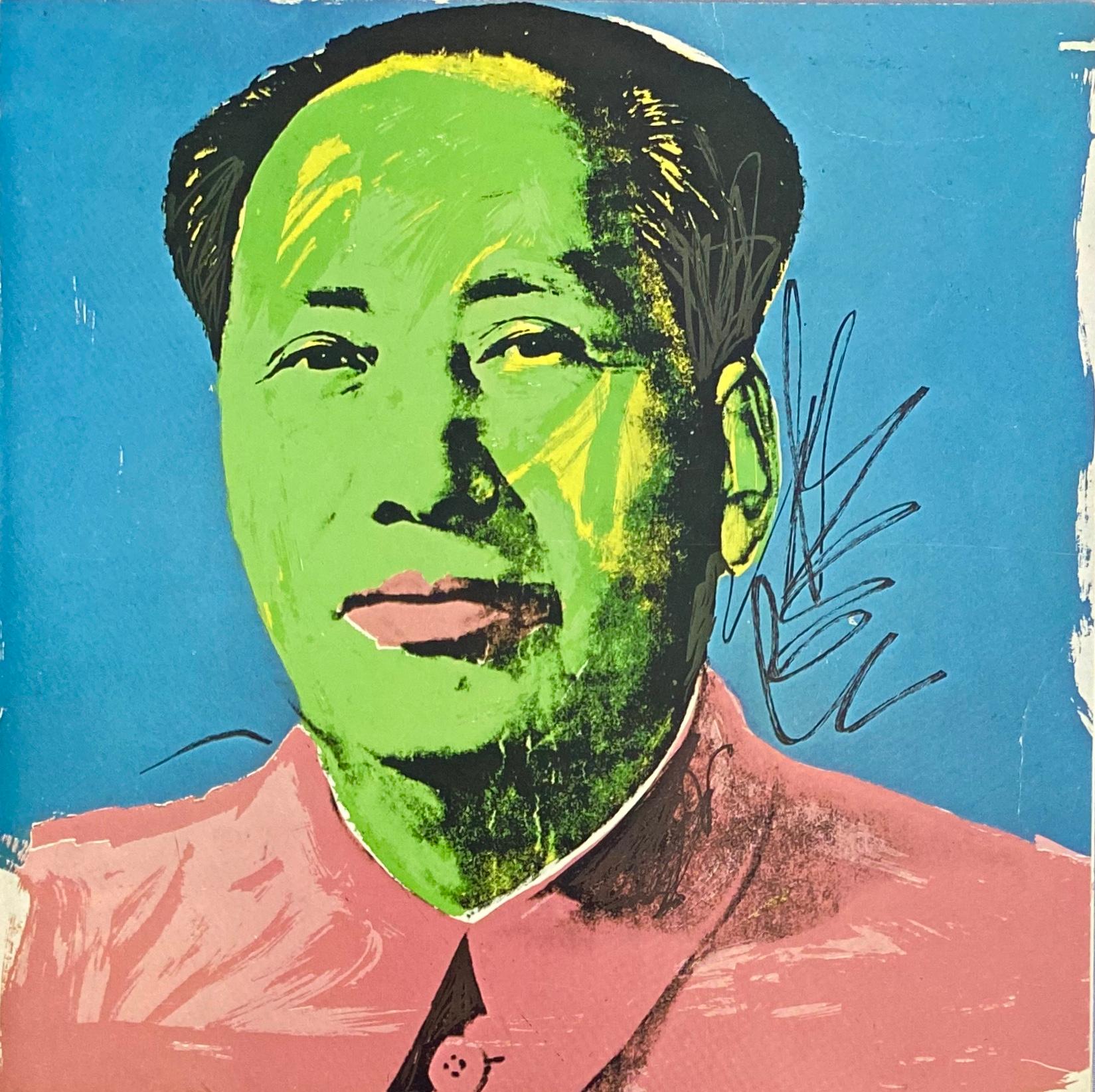 (after) Andy Warhol Portrait Print - Andy Warhol Mao at Leo Castelli (announcement)
