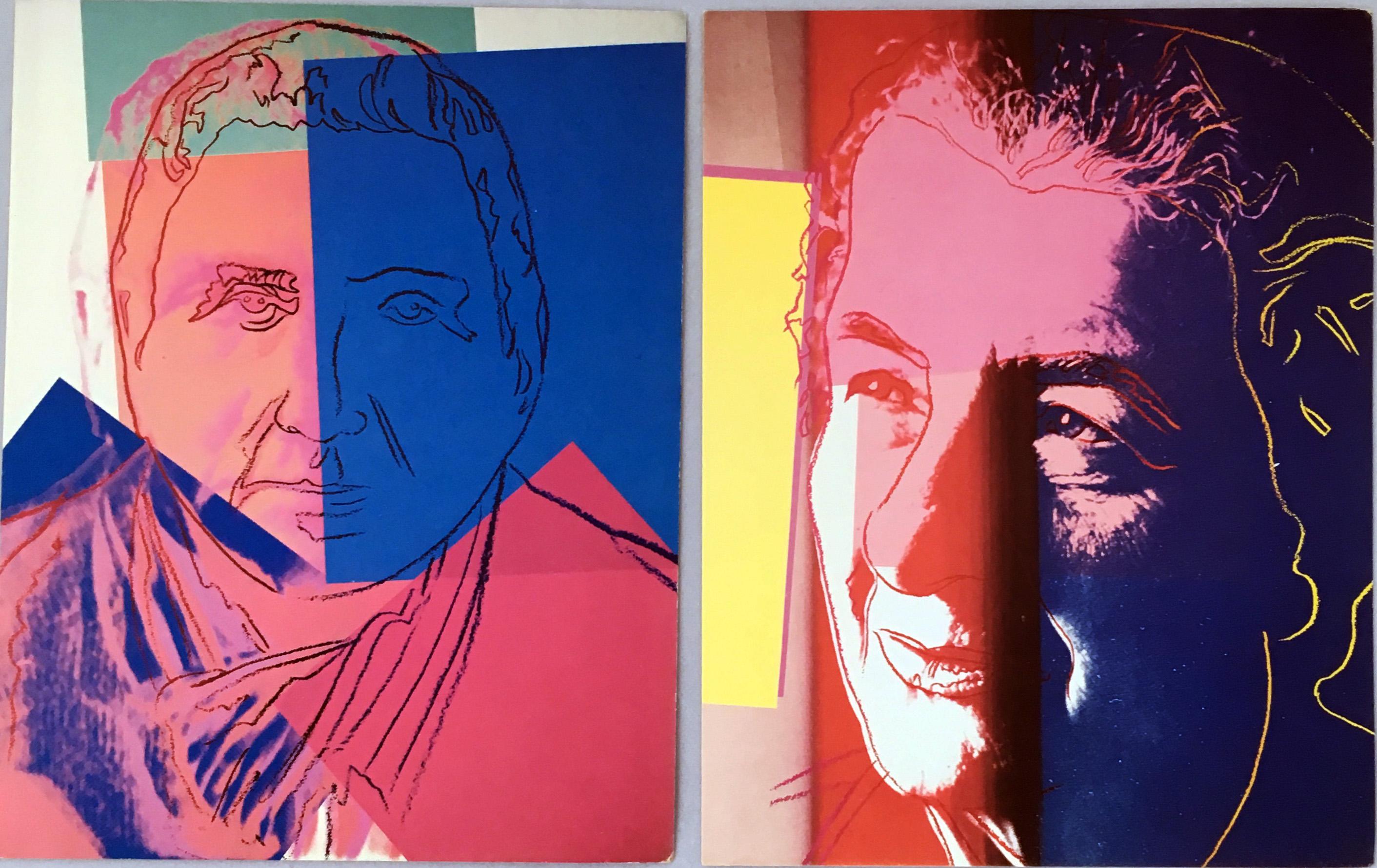 Warhol Portraits of Jews of the 20th Century  (set of ten 1980 announcements)  - Pop Art Print by (after) Andy Warhol