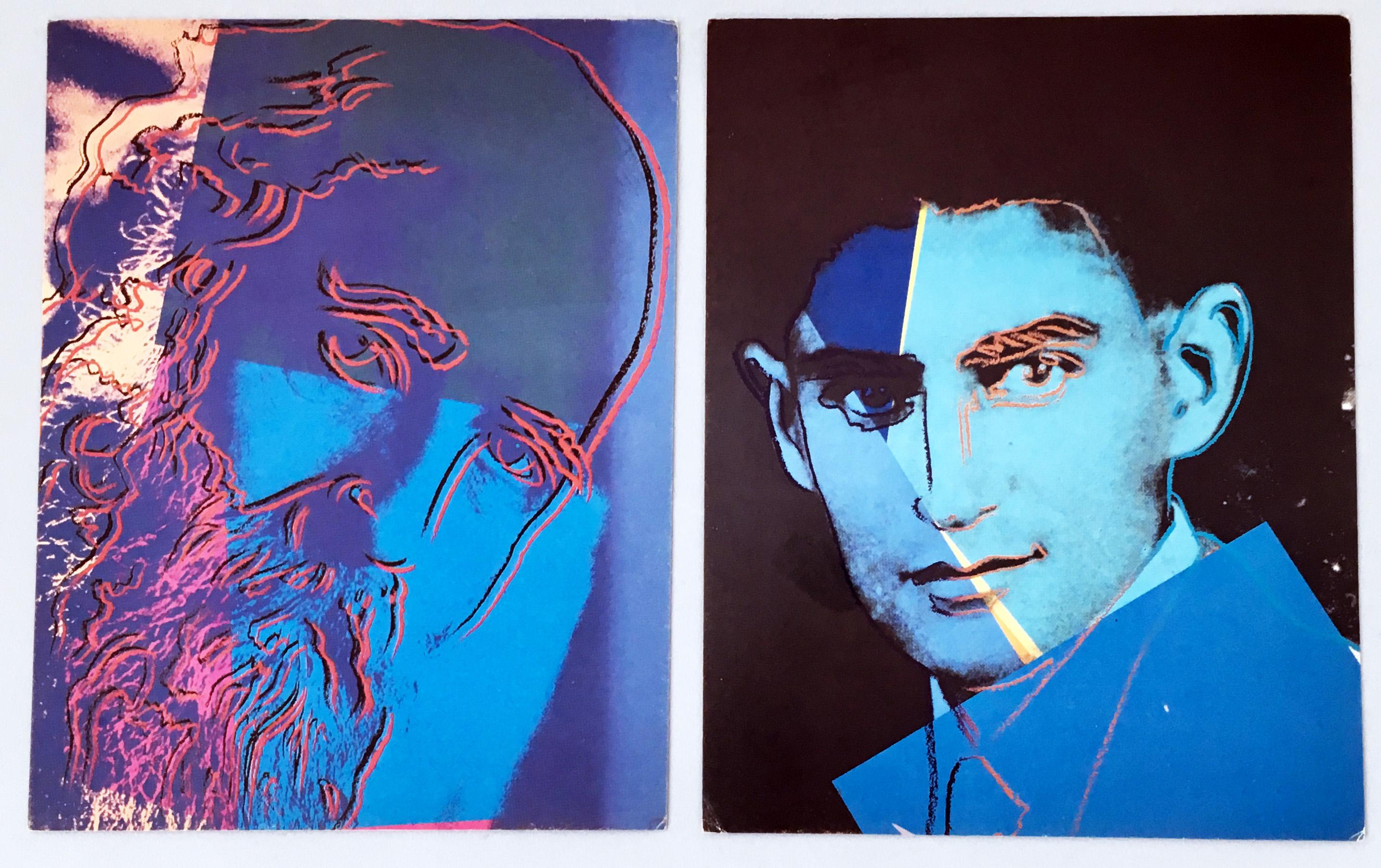 Warhol Portraits of Jews of the 20th Century  (set of ten 1980 announcements)  - Gray Portrait Print by (after) Andy Warhol