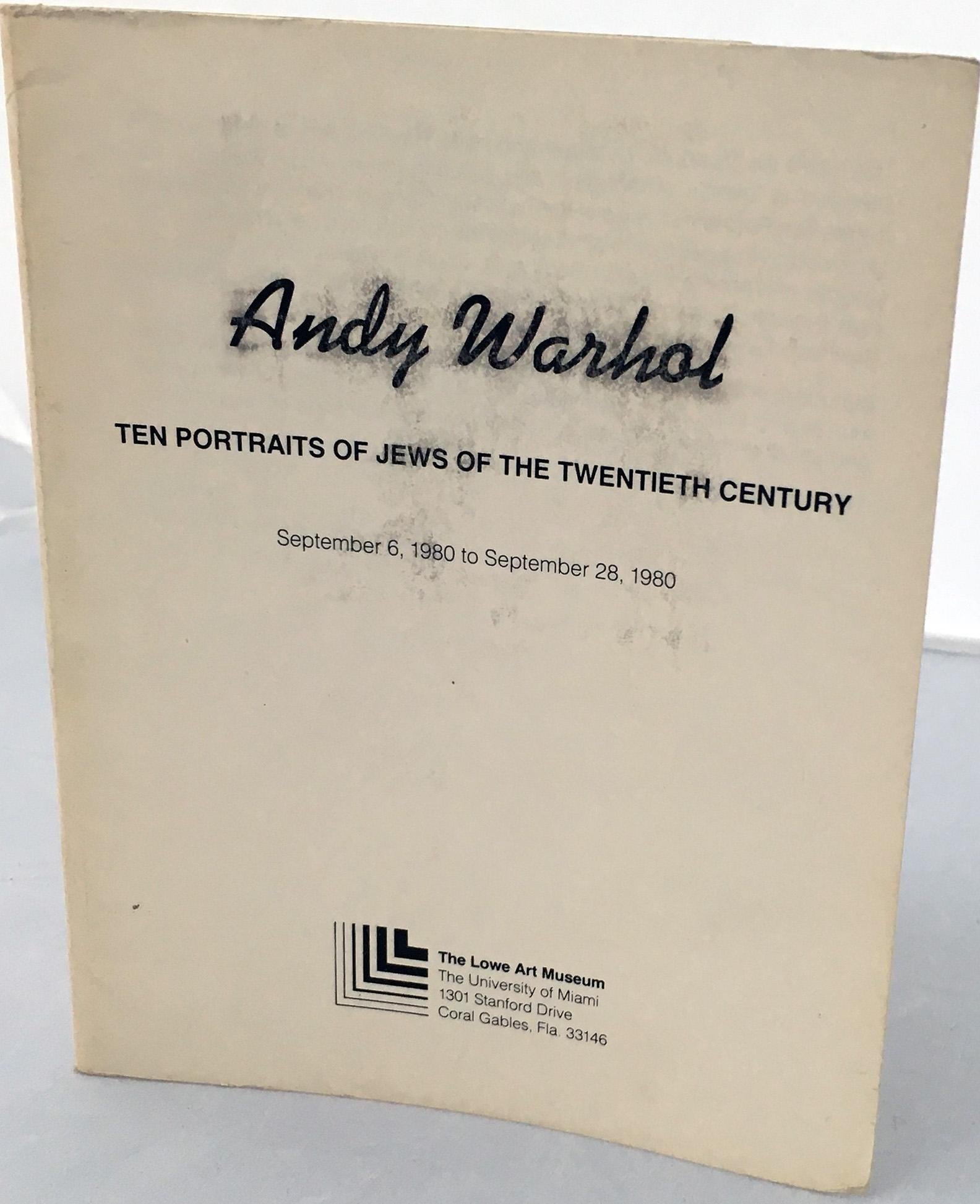 Warhol Portraits of Jews of the 20th Century  (set of ten 1980 announcements)  2