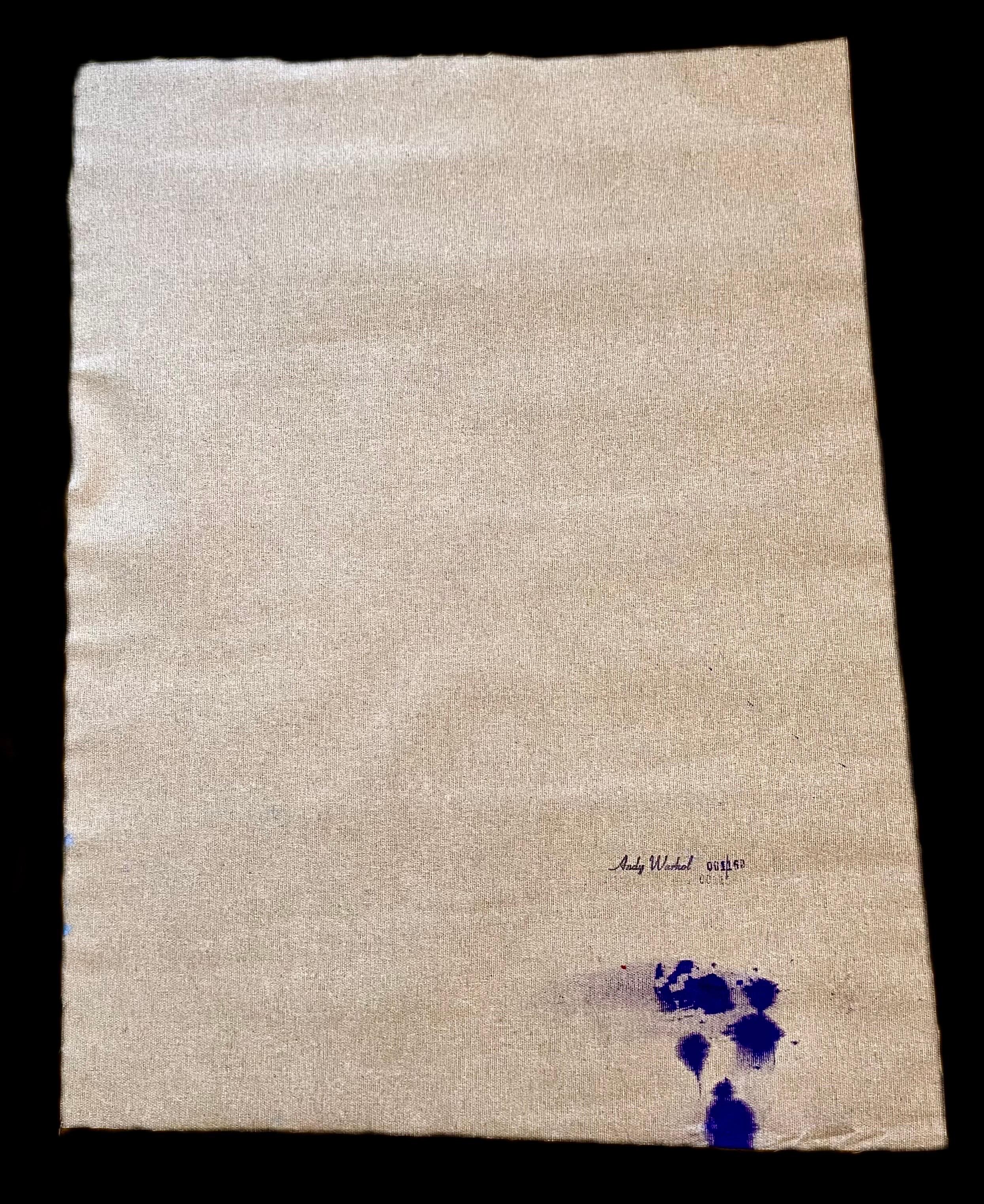 After Andy Warhol - Serigrafía sobre lienzo de Marilyn Monroe - azul rojo - Pop Art finales del siglo XVII en venta