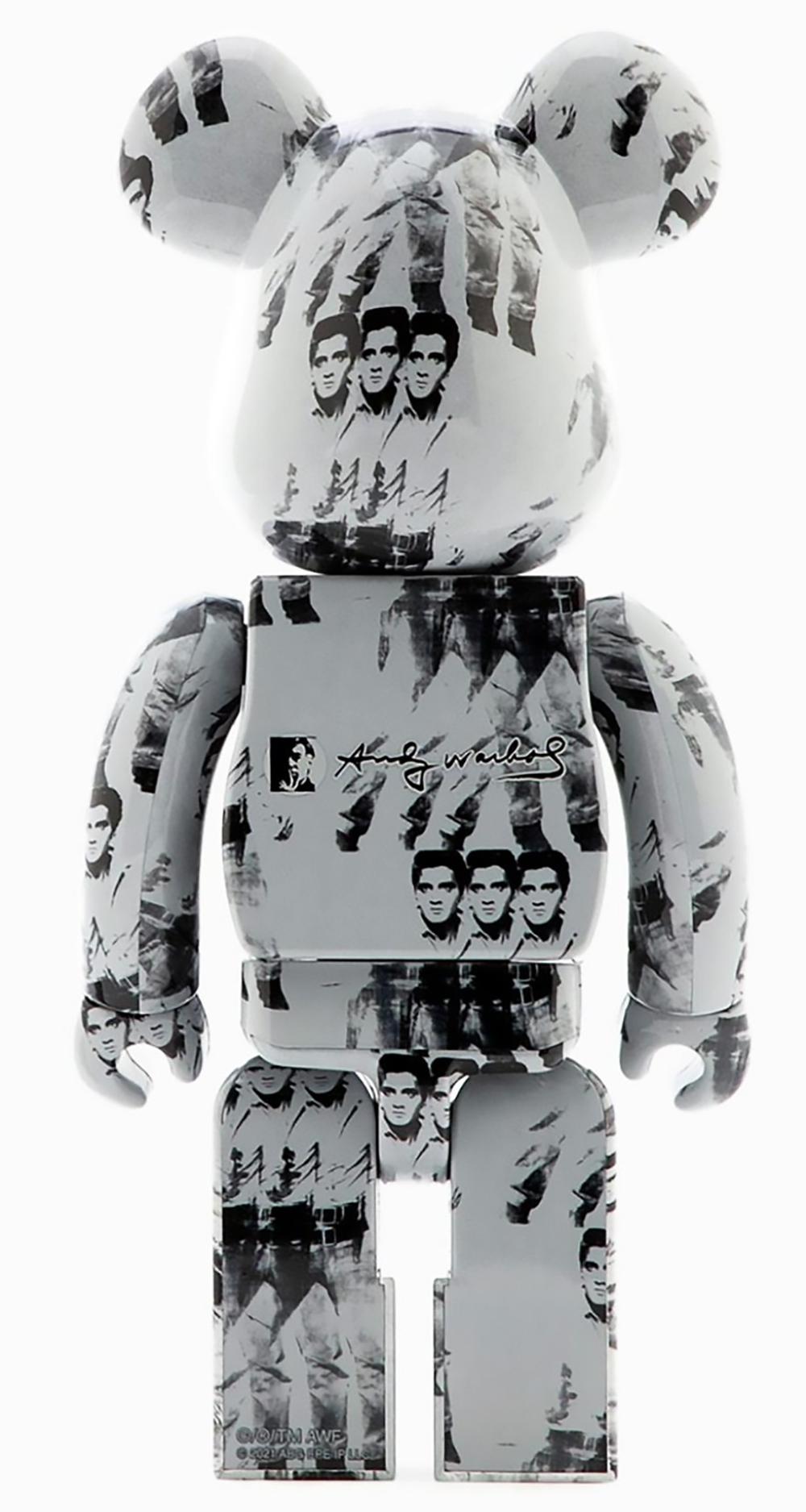 Andy Warhol Bearbrick 400% Figures: Set of 4 works c.2019-2021:
A unique and timeless Warhol collectible set, each trademarked & licensed by the Estate of Andy Warhol. The partnered figures reveals the late iconic artist’s 1960s/70s artwork wrapping