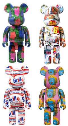 Andy Warhol Bearbrick 400% set of 4 works (Warhol BE@RBRICK)