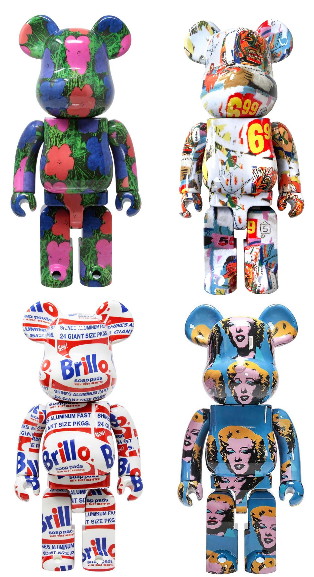 Andy Warhol Bearbrick 400% set of 4 works (Warhol BE@RBRICK) - Print by (after) Andy Warhol