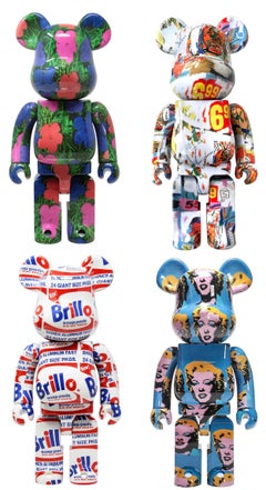 Used Be@rbrick x Andy Warhol Foundation 400% set of 4