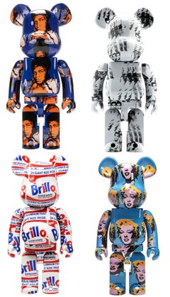 Used Be@rbrick x Andy Warhol Foundation 400% set of 4 works 