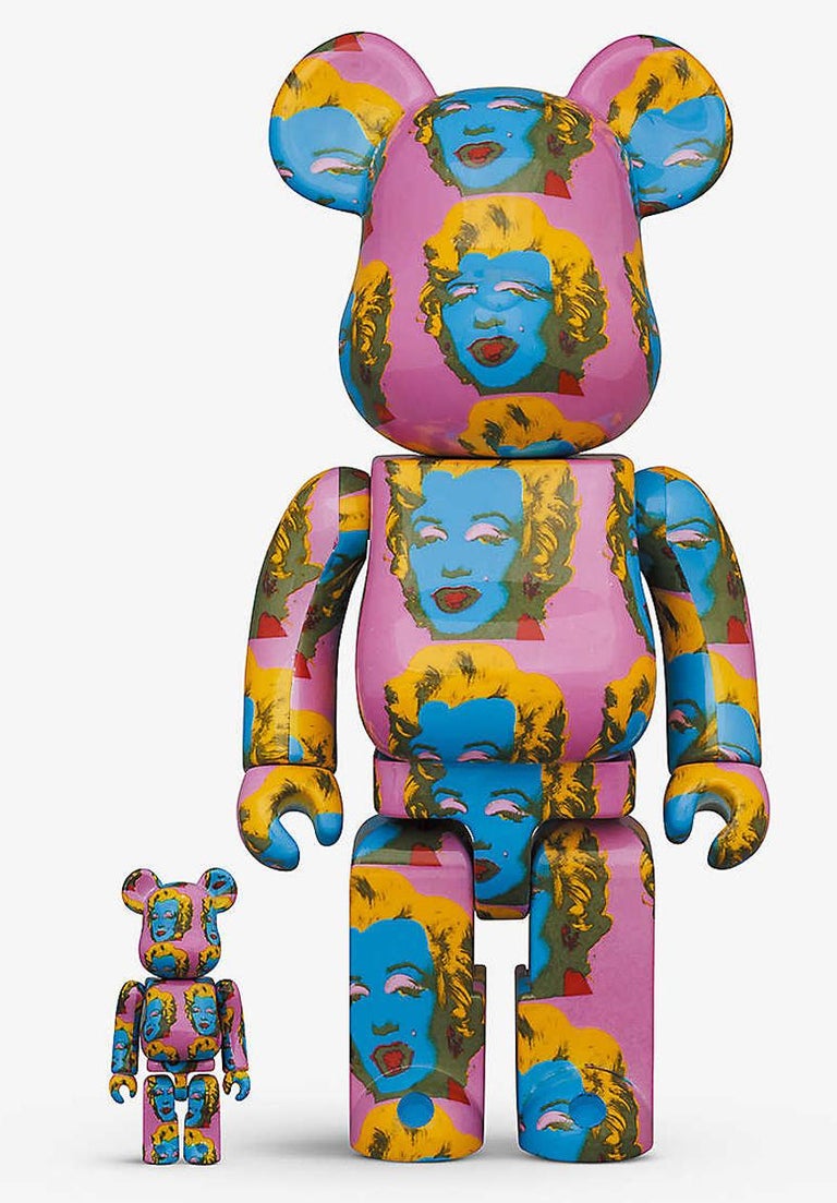 Andy Warhol Marilyn Bearvrick 400% set of 2 (Warhol Be@rbrick) For
