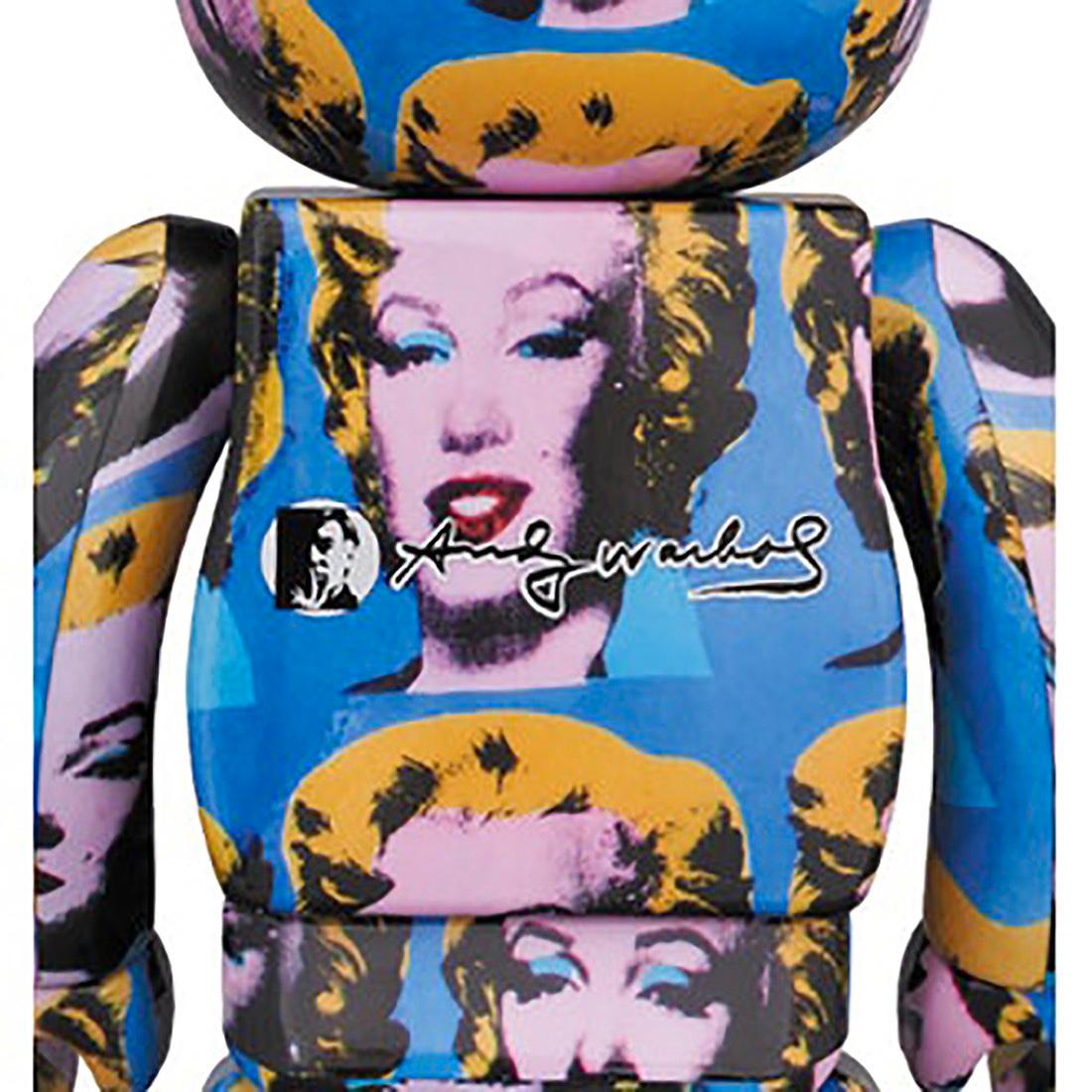 Bearbrick x Andy Warhol Foundation Marilyn 400% Vinyl Figures (Set of two works):
Andy Warhol (after) Marilyn figure set trademarked & licensed by the Estate of Andy Warhol. The partnered collectible reveals Warhol's iconic 60s Marilyn Monroe