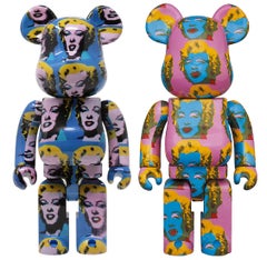 Vintage Andy Warhol Marilyn Bearbrick 400% set of 2 (Warhol BE@RBRICK 400%)