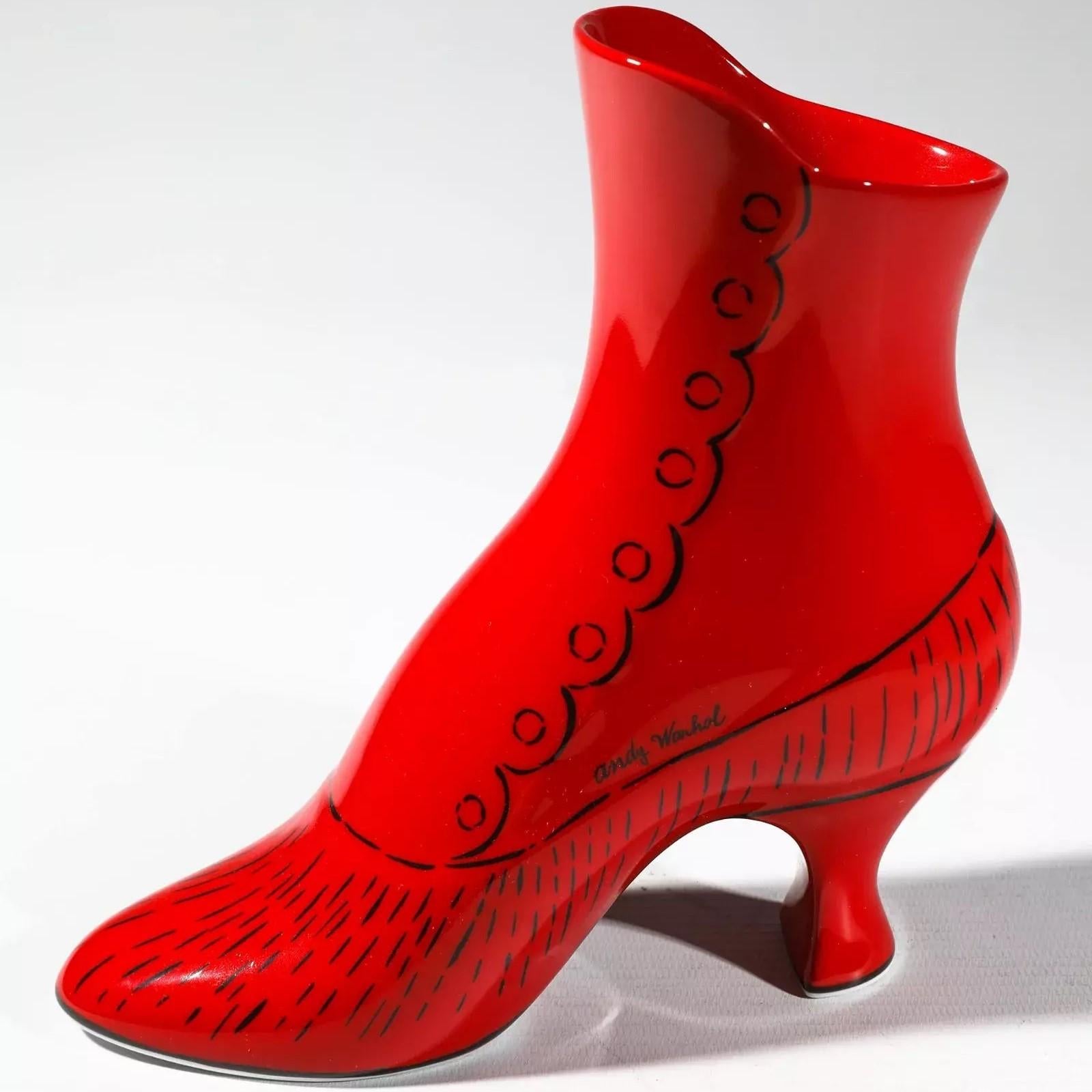 Andy Warhol, Red Christmas Shoe -Porcelain, Contemporary, Edition, Pop Art, Gift - Sculpture by (after) Andy Warhol