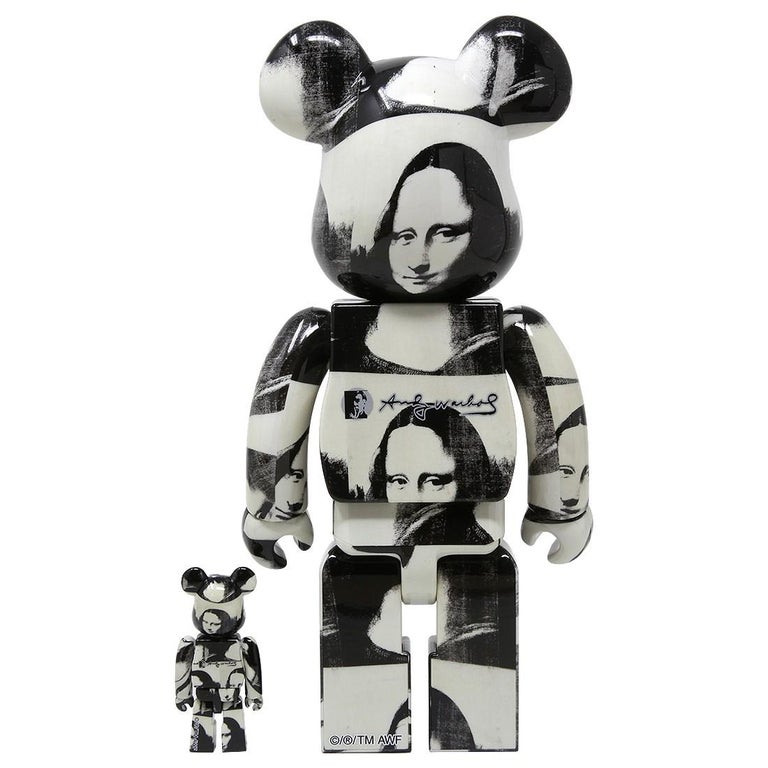 (after) Andy Warhol - BEARBRICK: ANDY WARHOL - MONA LISA 400% and 100% Medicom Toy Japan, Vinyl