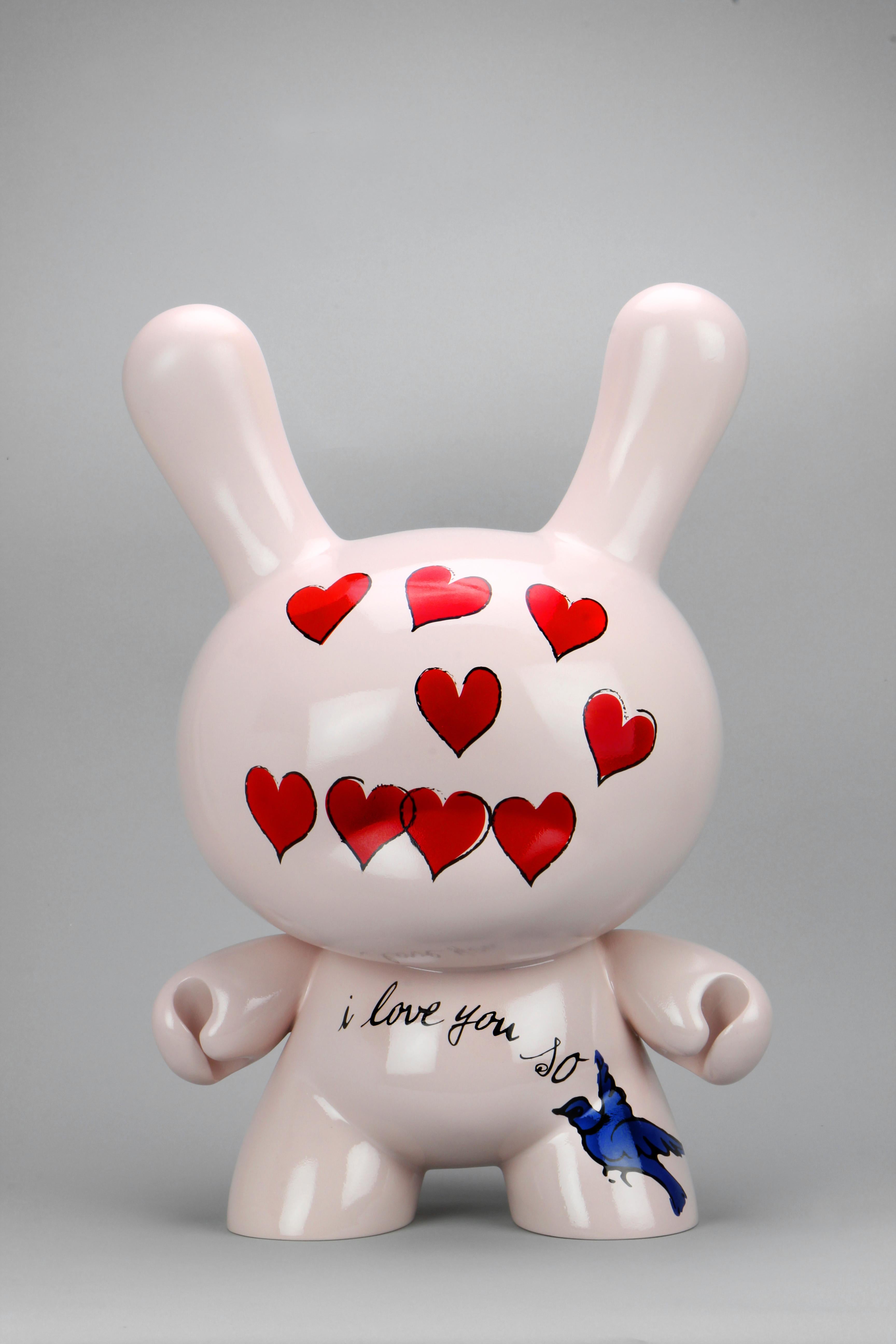 (after) Andy Warhol Figurative Sculpture - Kidrobot X Andy Warhol Foundation 4 ft "I Love You" Dunny Sculpture 