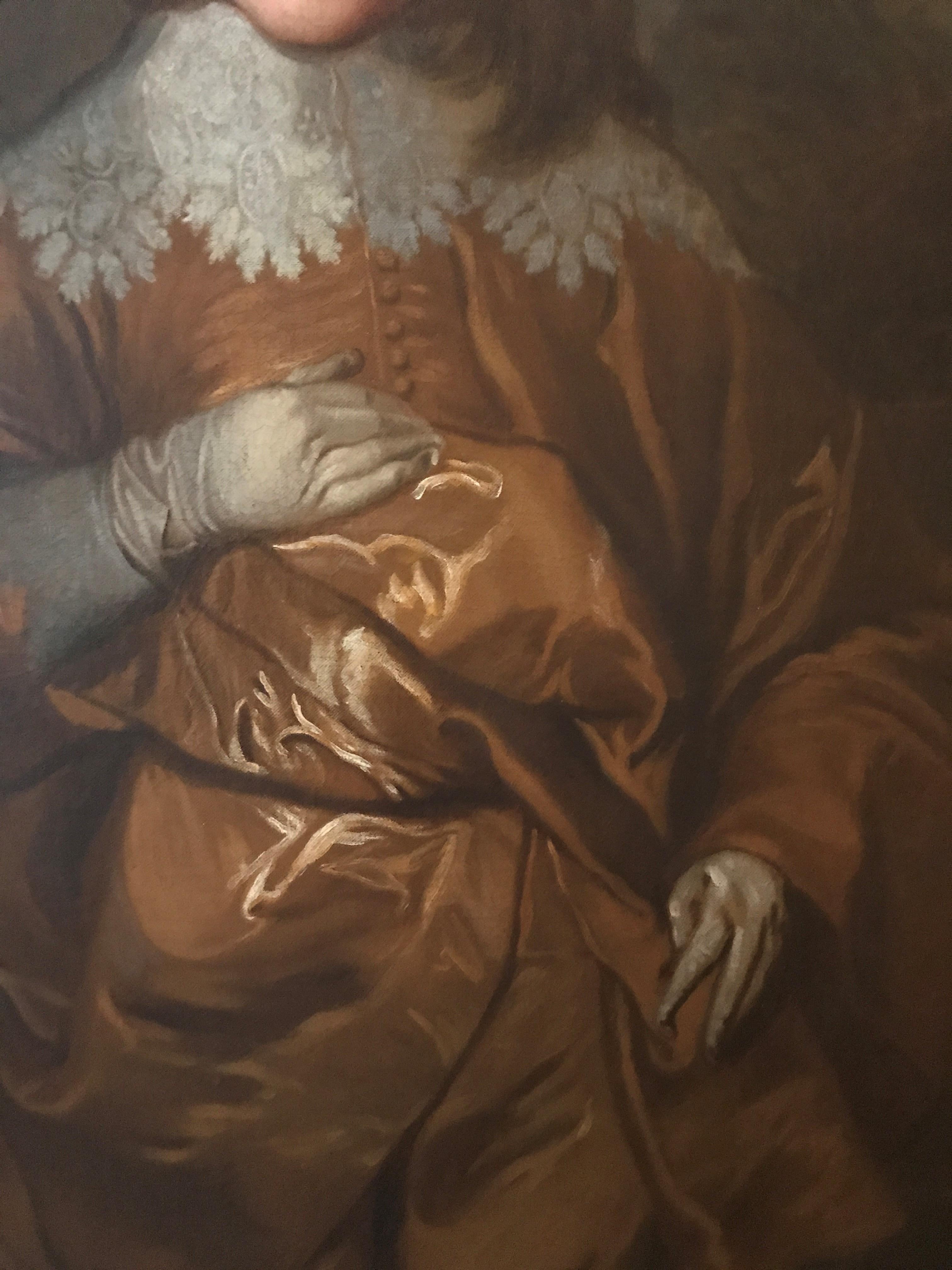 Retrato Doble Pintura al Óleo Hermanos Jorge, 2º Duque de Buckingham y Lord Francis - Painting Antiguos maestros de (After) Anthony Van Dyck