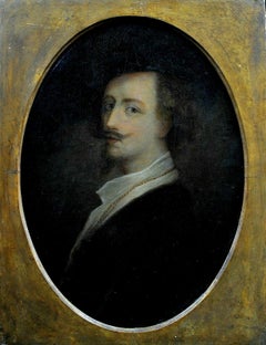 Self Portrait - 18th Century Dutch Oil on Canvas Old Master Painting