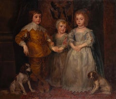 Antique  The Three Eldest Children of King Charles I (1600 -1649) 