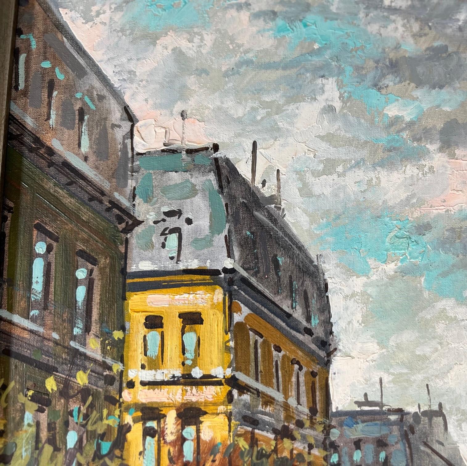 Belle Époque After Antoine Blanchard - Champs-Élysées and Arc de Triomphe, Oil on Canvas