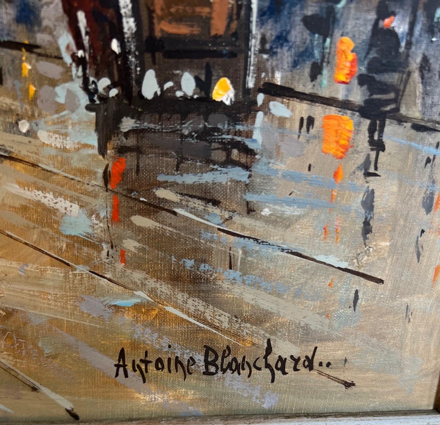 After Antoine Blanchard - Champs-Élysées and Arc de Triomphe, Oil on Canvas 2
