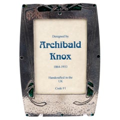 After Archibald Knox Pewter Enamel Photograph Frame 