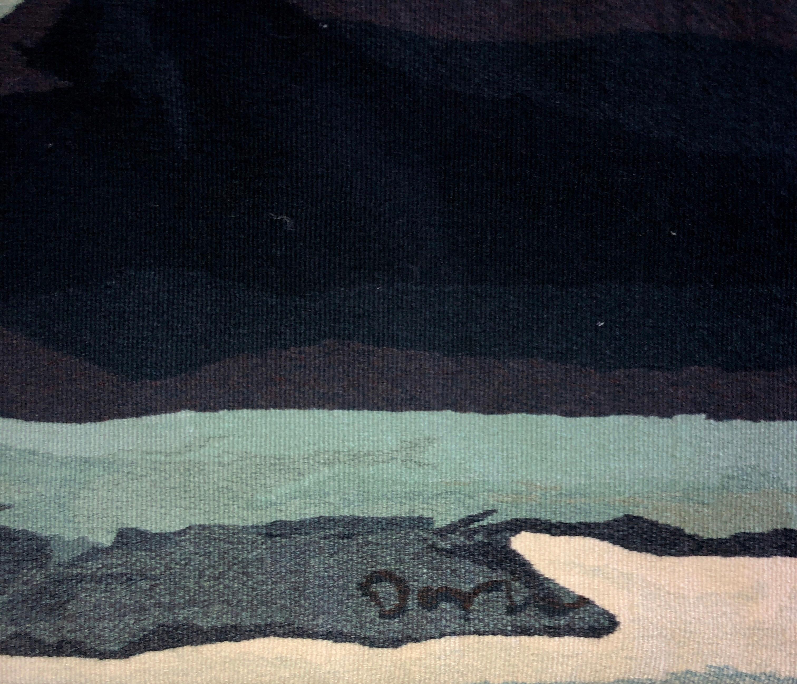 Tapiz de Lana Hecho a Mano Abstracto Modernista Americano Arthur Dove Estilo Aubusson en venta 5