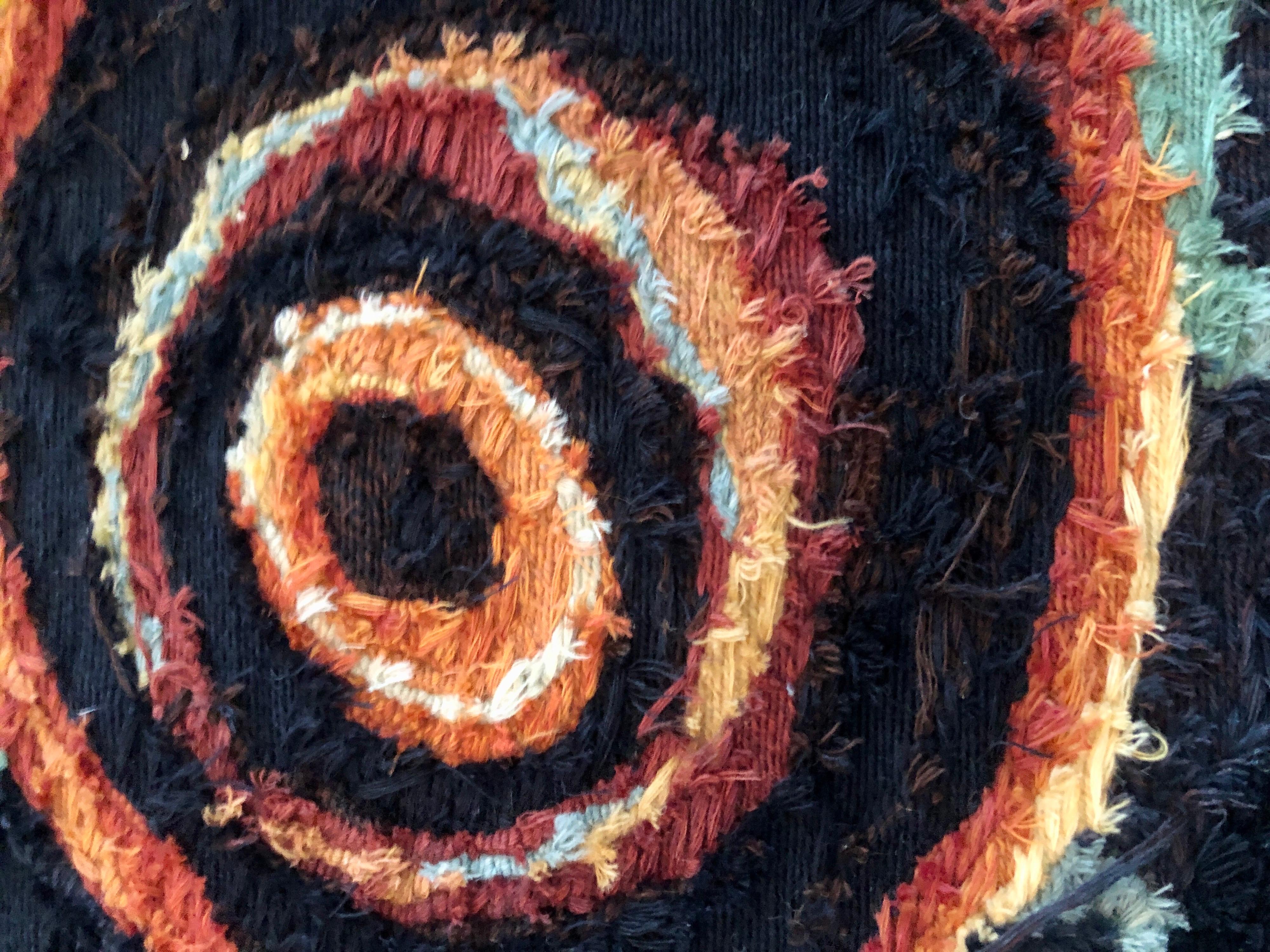 Handmade Wool Tapestry Abstract American Modernist Arthur Dove Aubusson Style  For Sale 5