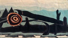 Handmade Wool Tapestry Abstract American Modernist Arthur Dove Aubusson Style