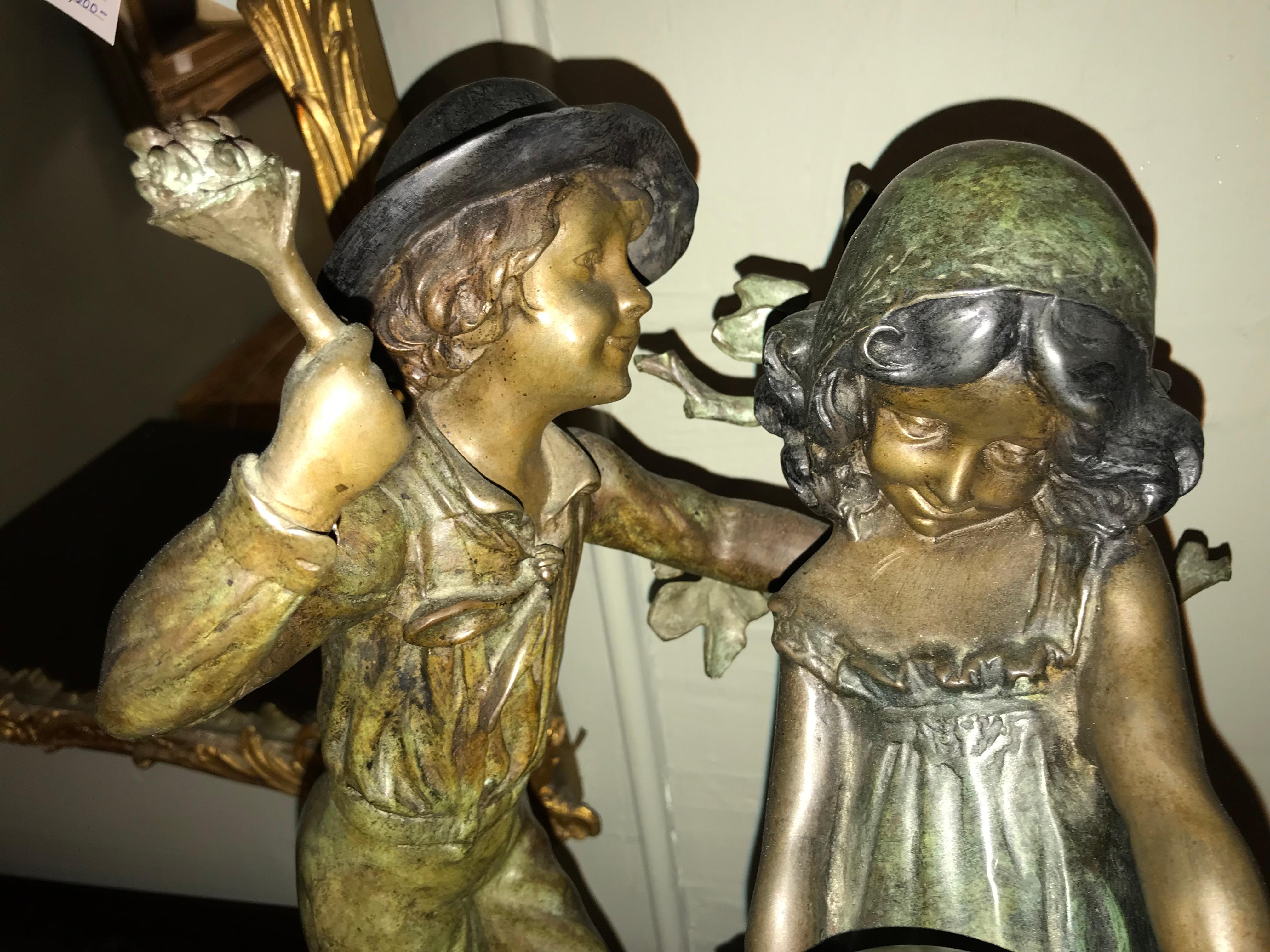antique bronze statues by moreau for sale
