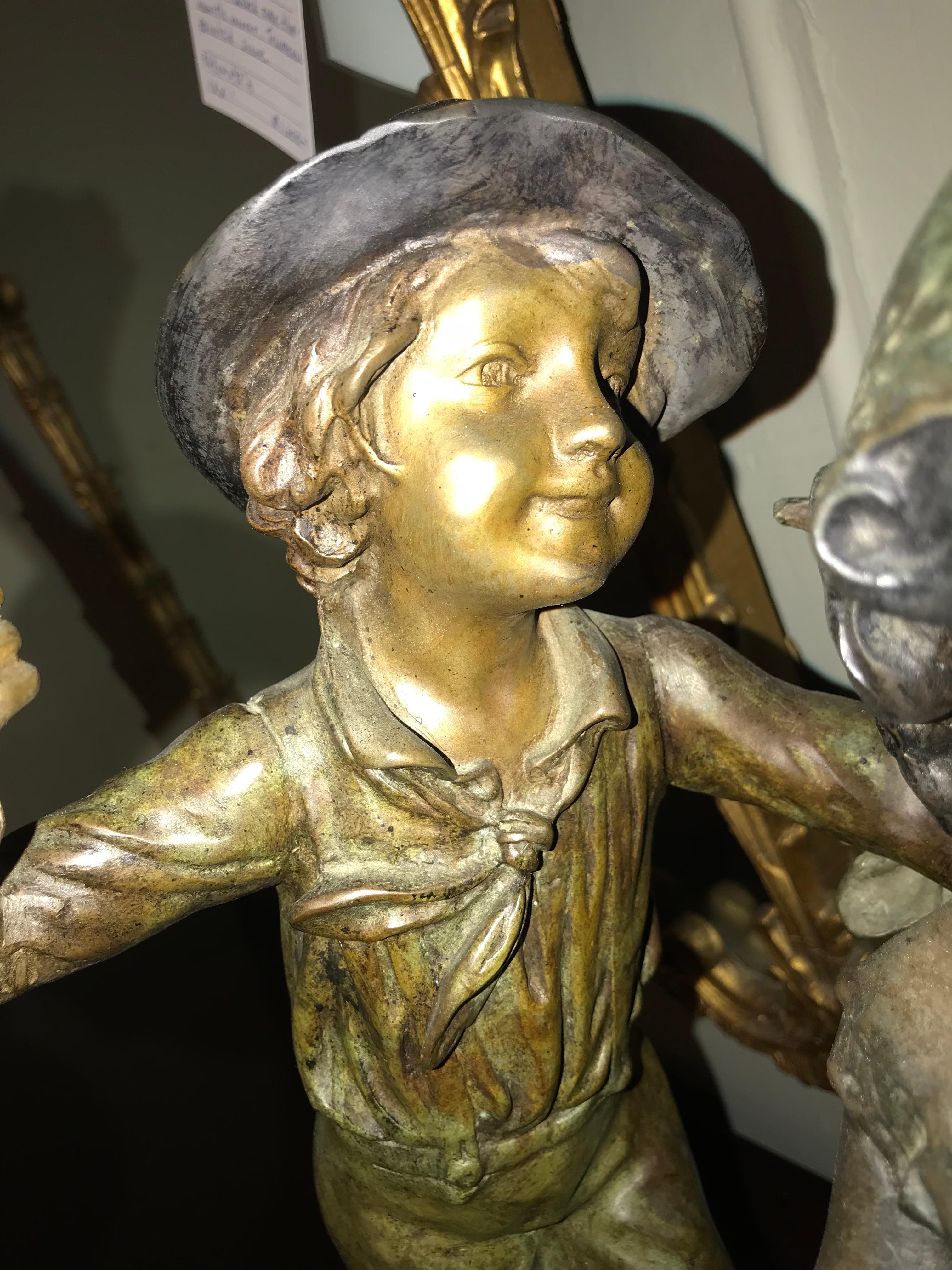 bronze statue by moreau for sale